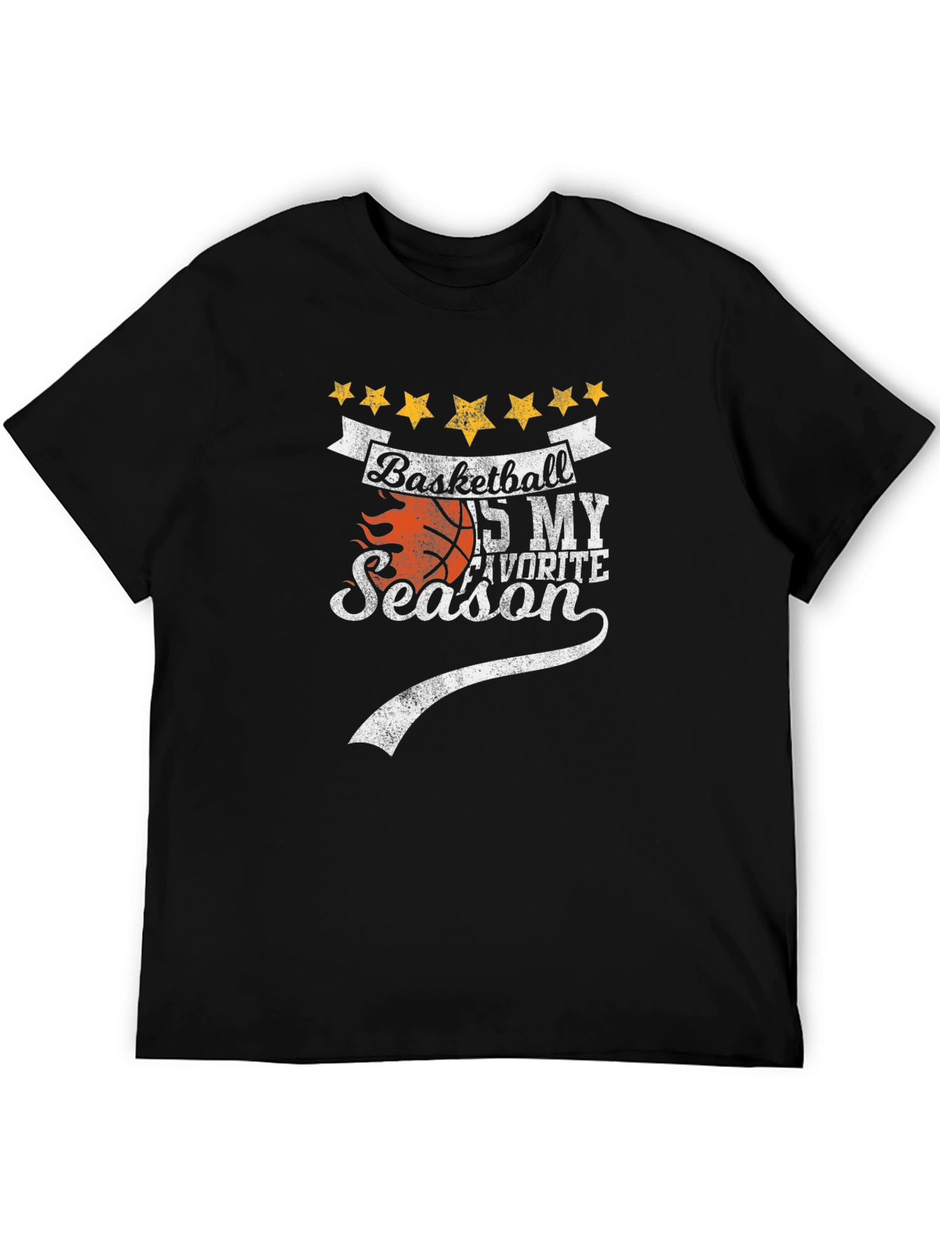 Basketball is My Favorite Season Black T-Shirt