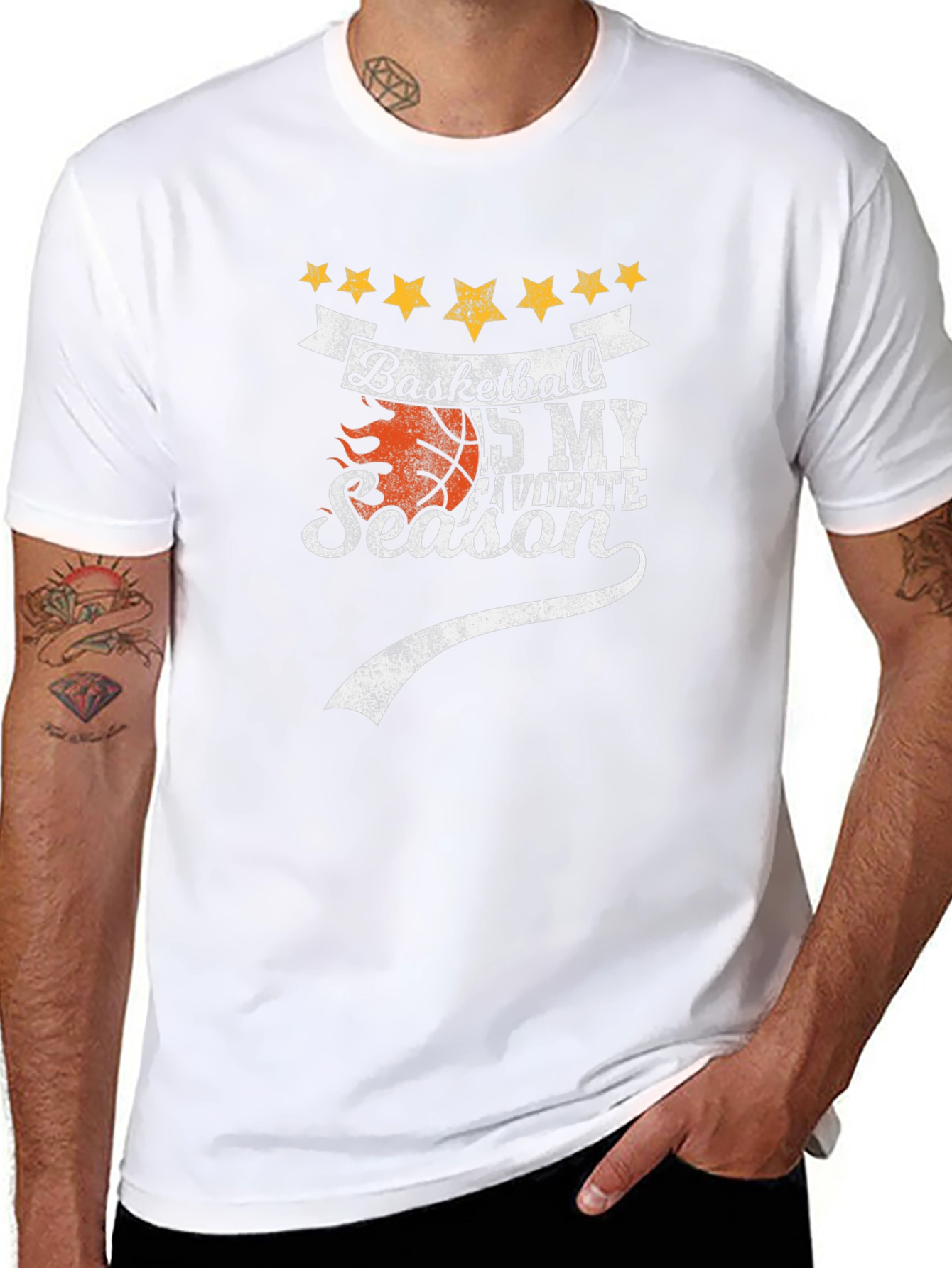 Basketball is My Favorite Season Black T-Shirt
