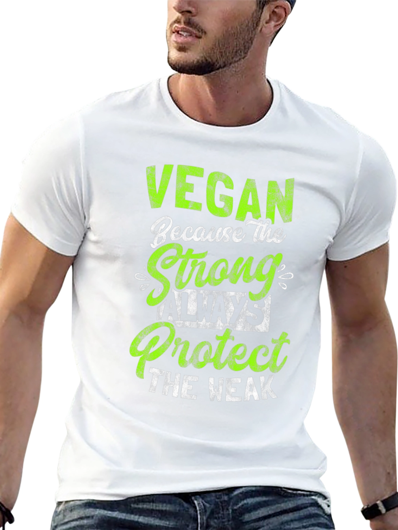 Vegan Strong Protect Graphic T-Shirt