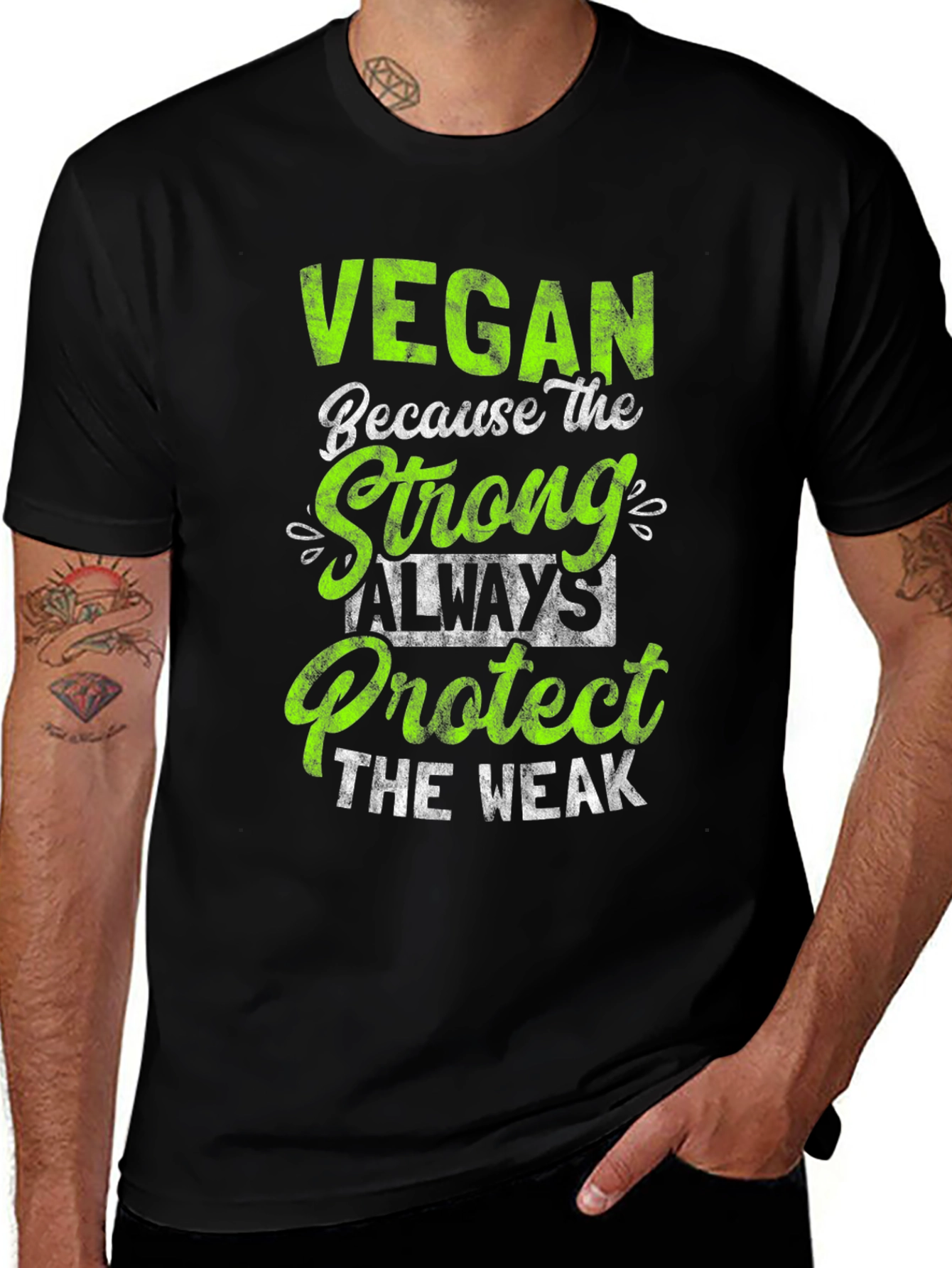 Vegan Strong Protect Graphic T-Shirt