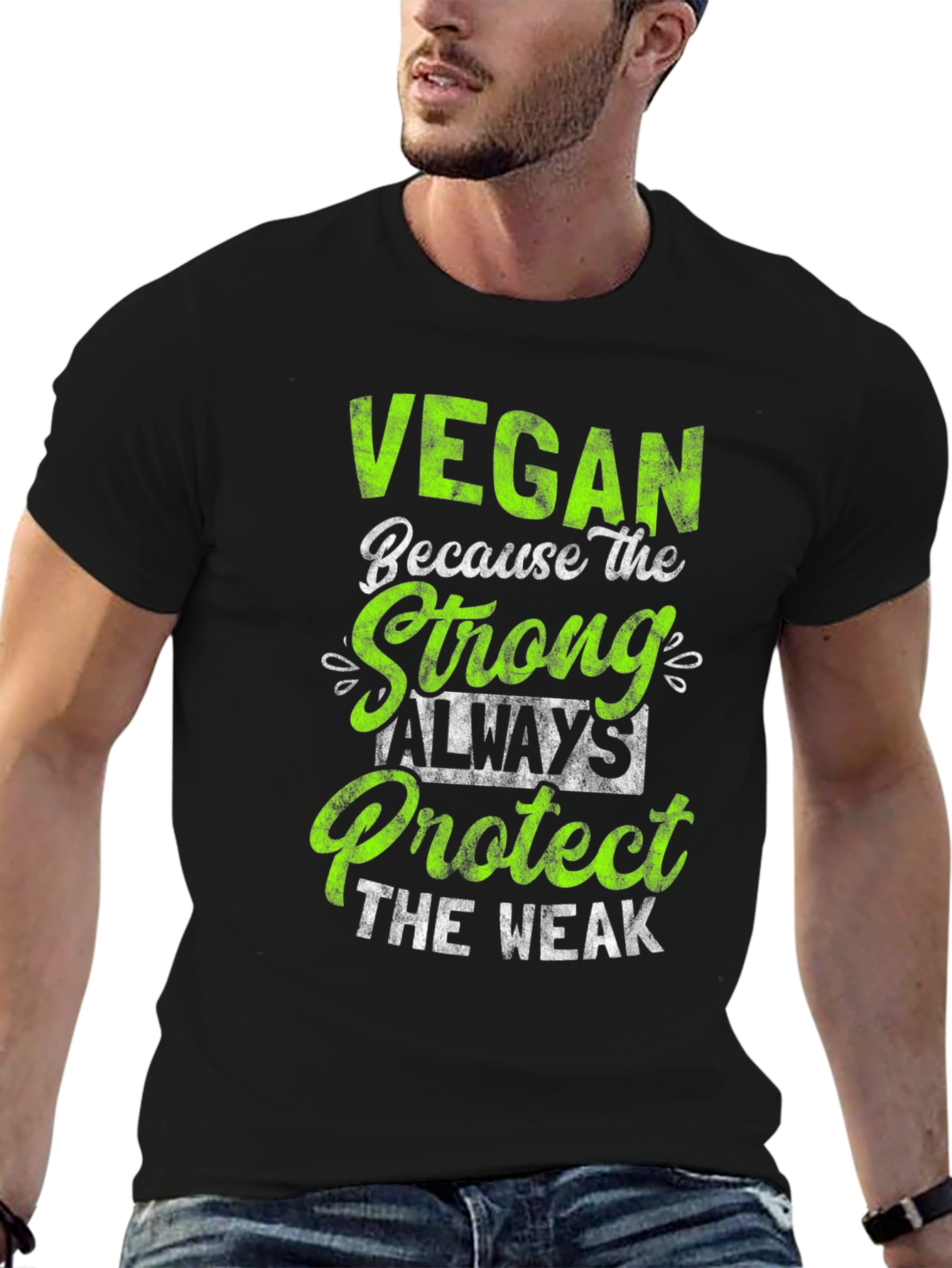 Vegan Strong Protect Graphic T-Shirt