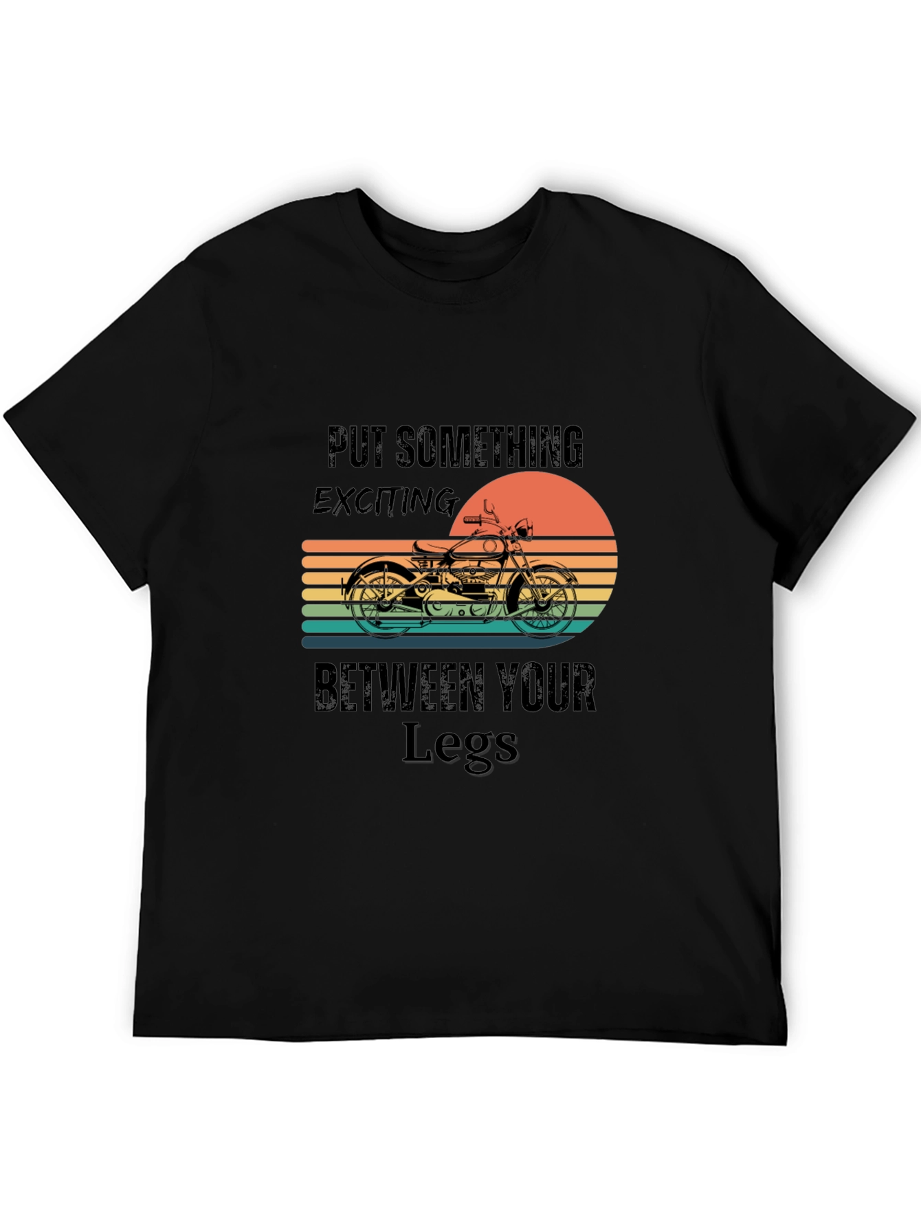Exciting Motorcycle Graphic Tee - Black