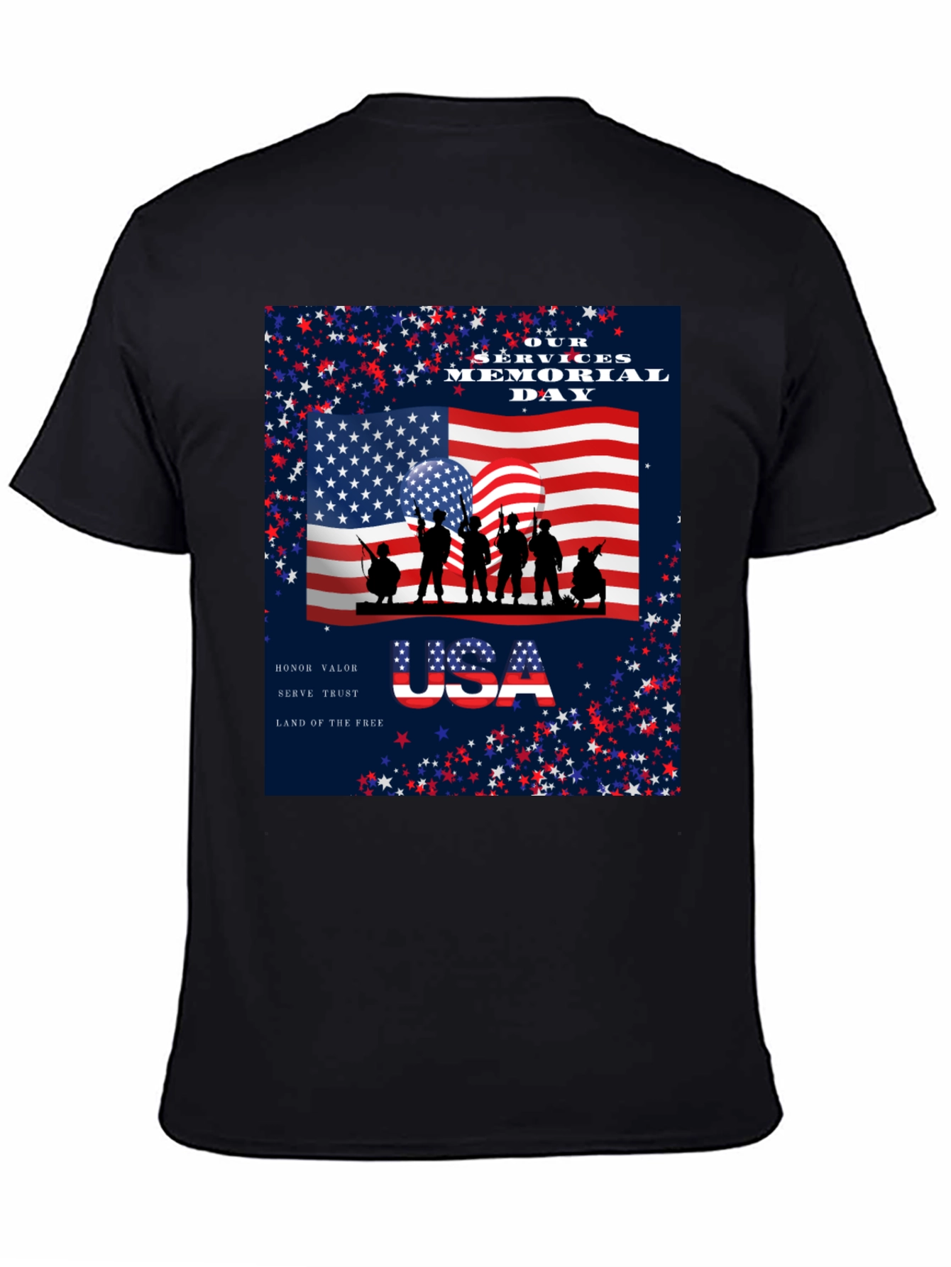 Memorial Day T-Shirt - USA Flag Graphic Tee