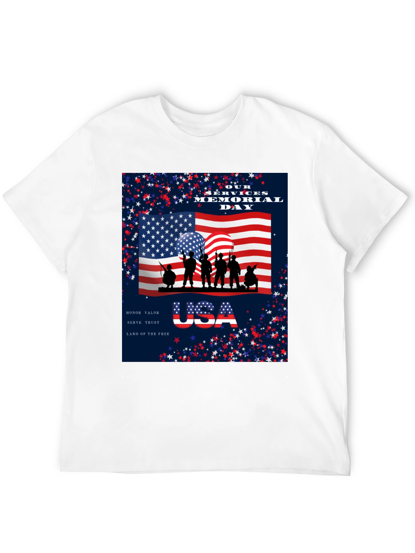Memorial Day T-Shirt - USA Flag Graphic Tee