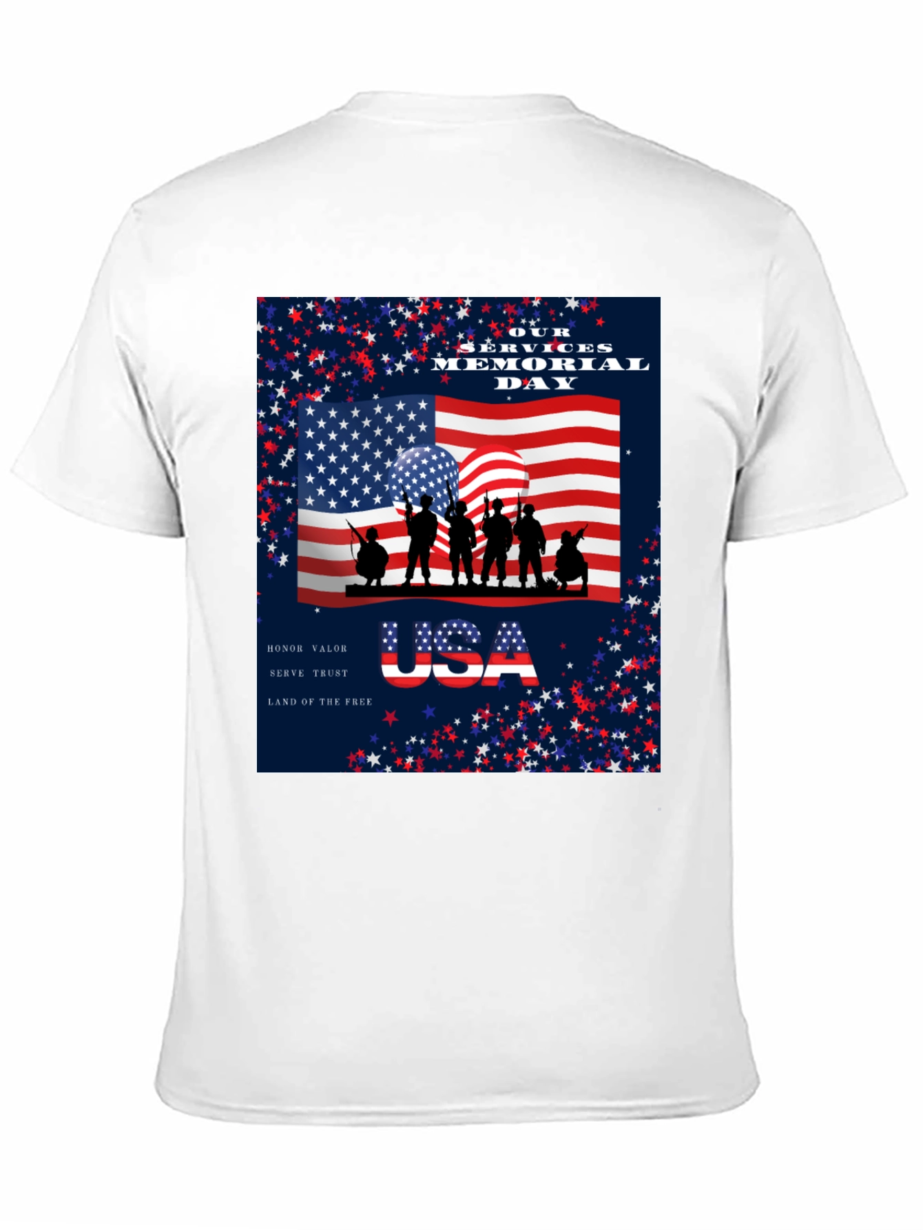 Memorial Day T-Shirt - USA Flag Graphic Tee
