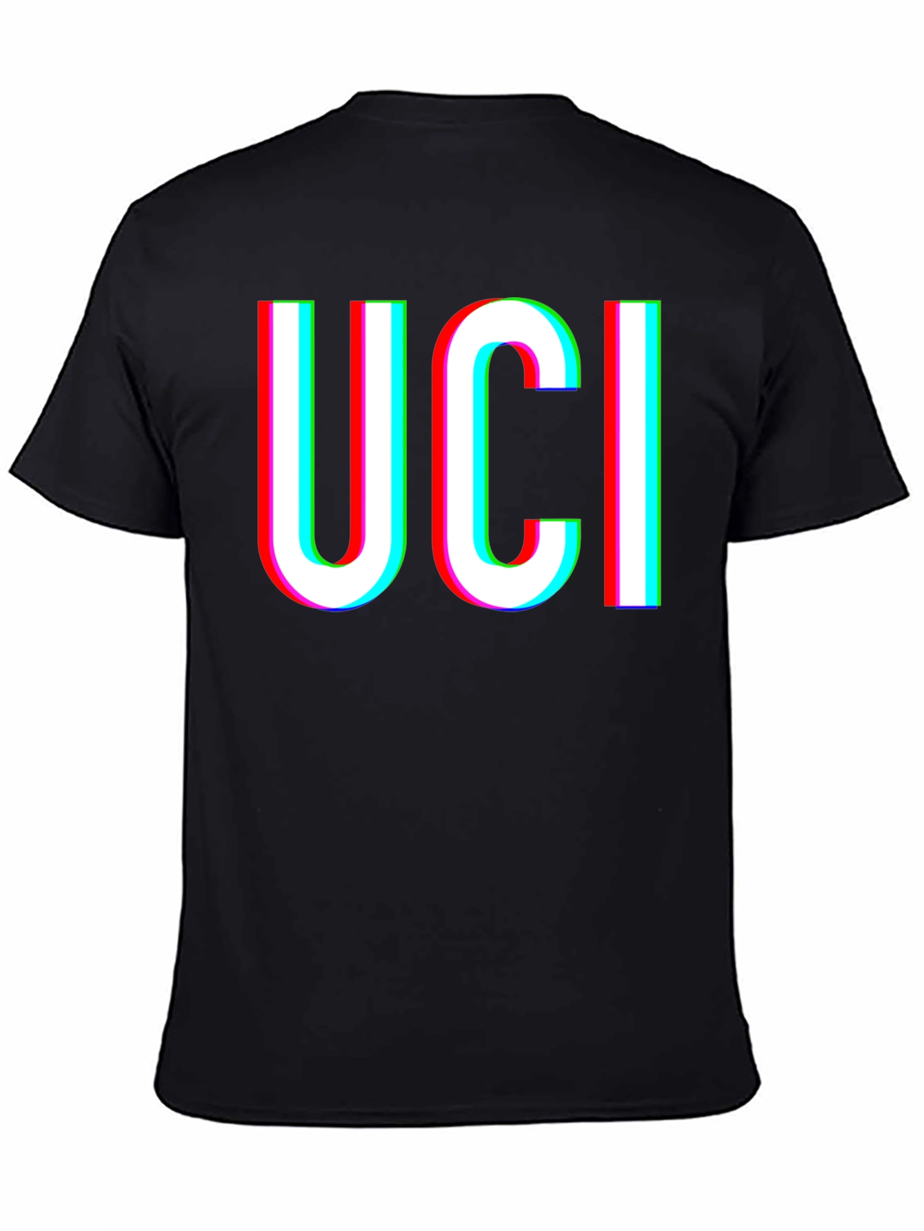 UCI Glitch Graphic Black T-Shirt