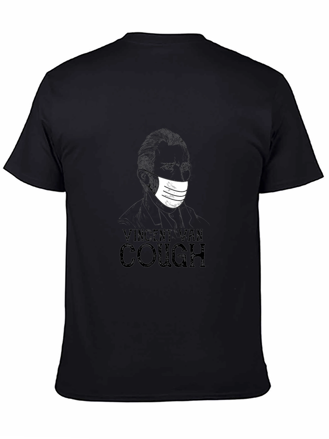 Vincent Van Cough Graphic T-Shirt - Black