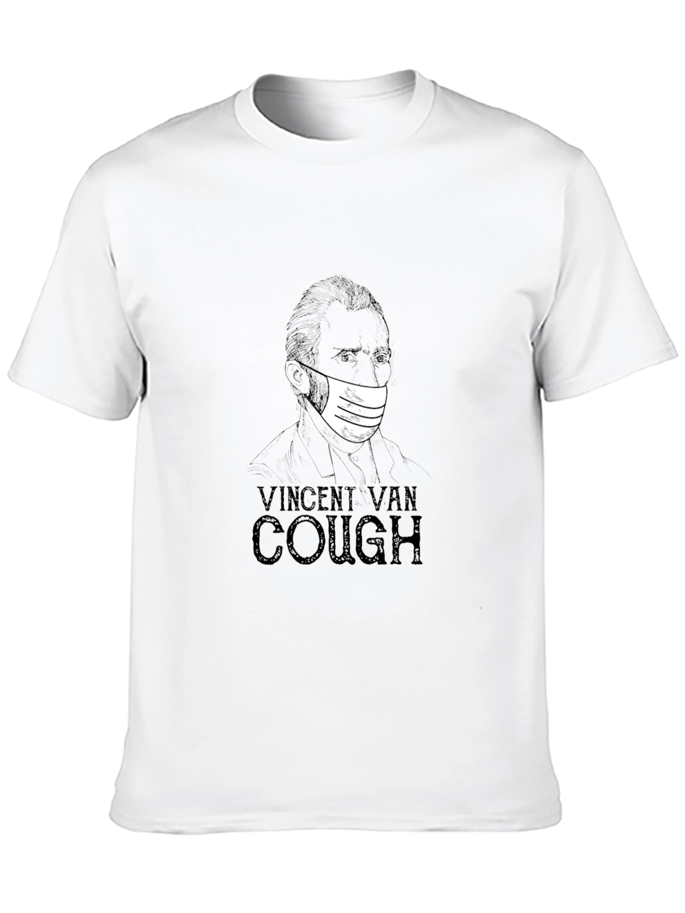 Vincent Van Cough Graphic T-Shirt - Black