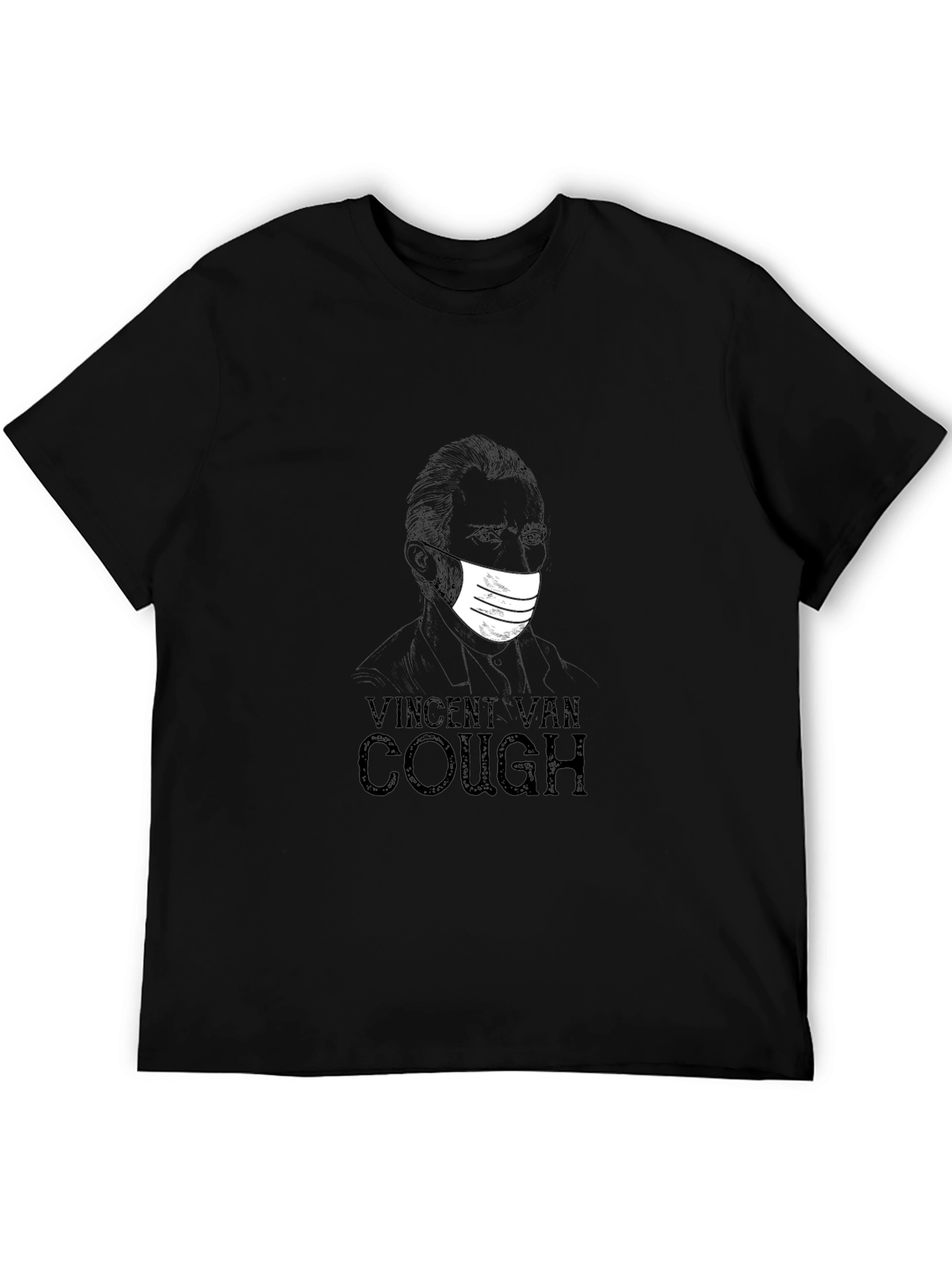 Vincent Van Cough Graphic T-Shirt - Black