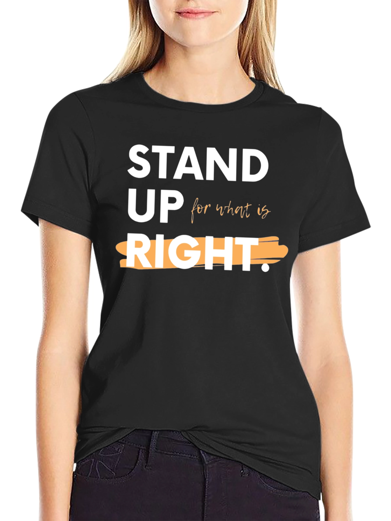 Stand Up For What Is Right Black T-Shirt