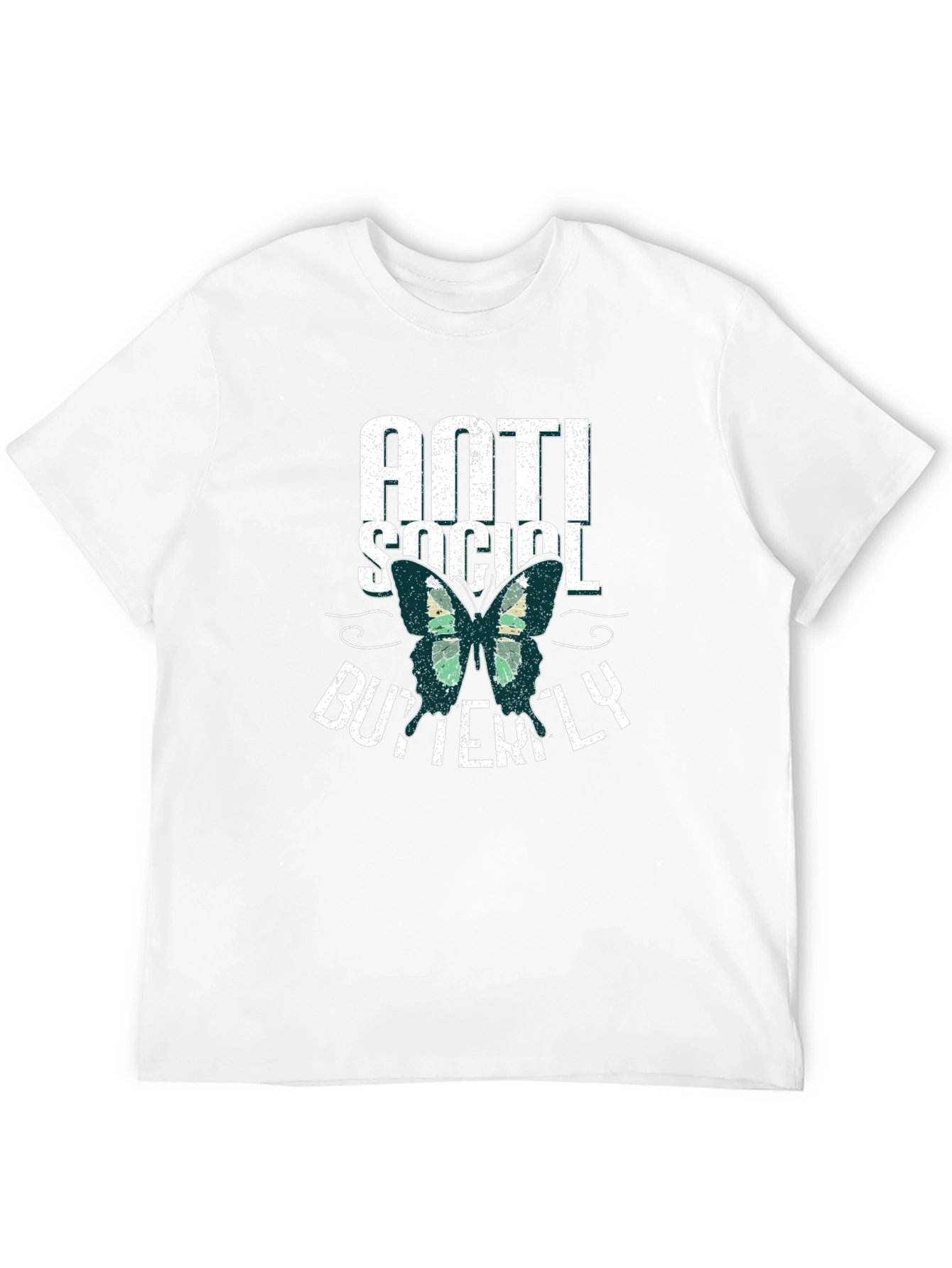 Anti Social Butterfly Graphic T-Shirt