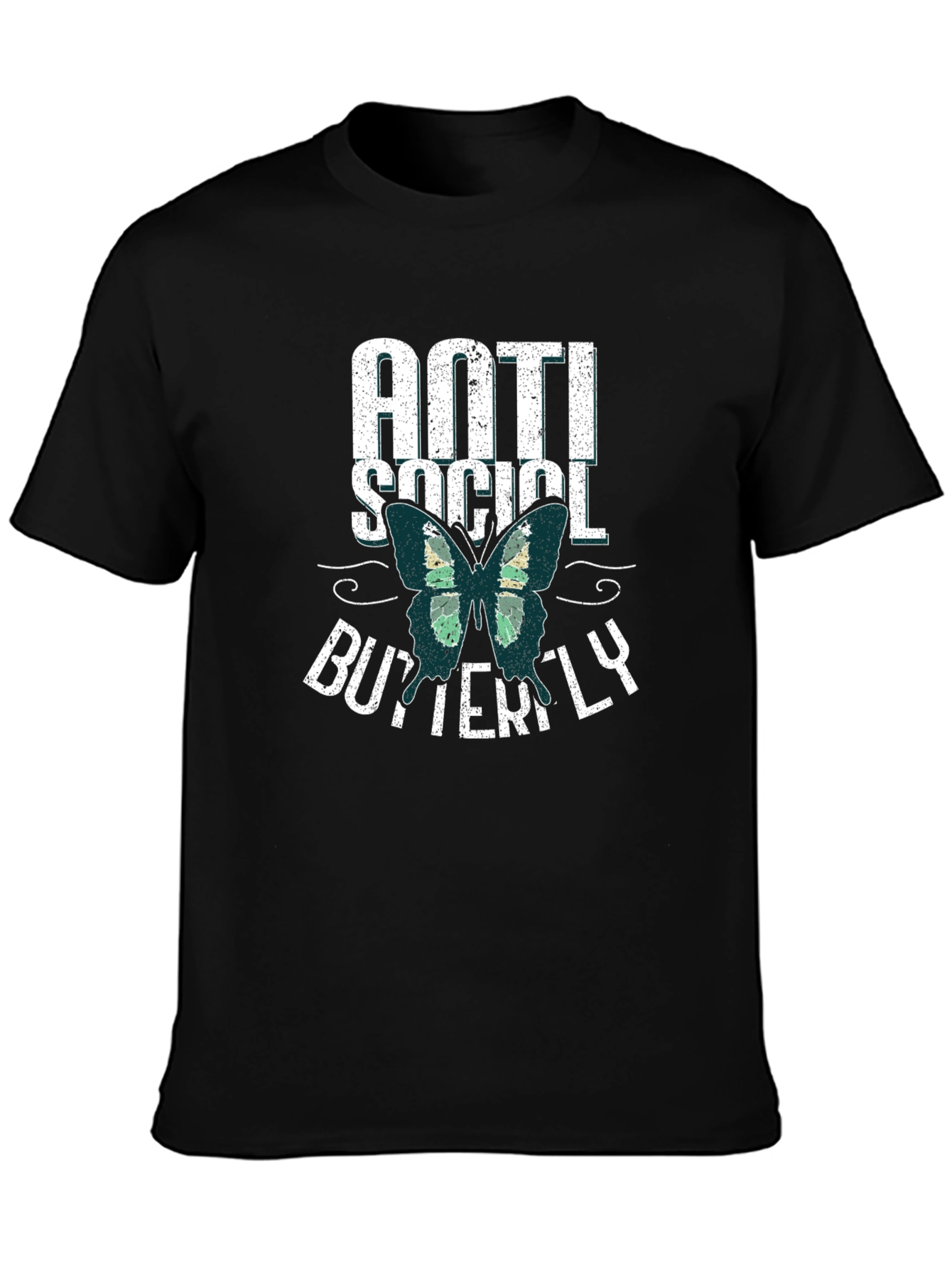 Anti Social Butterfly Graphic T-Shirt