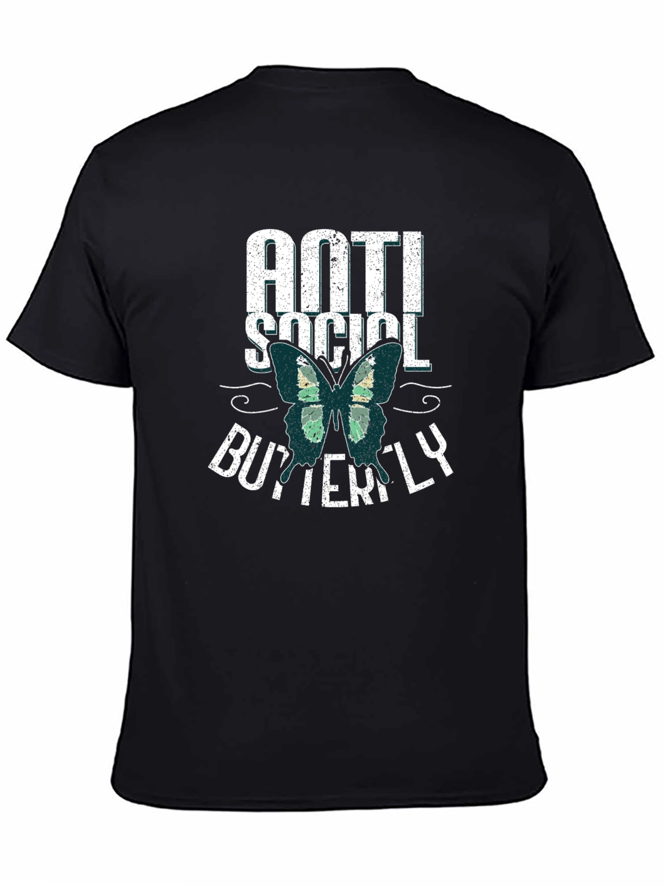 Anti Social Butterfly Graphic T-Shirt