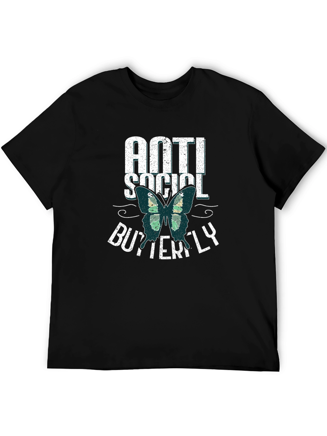 Anti Social Butterfly Graphic T-Shirt