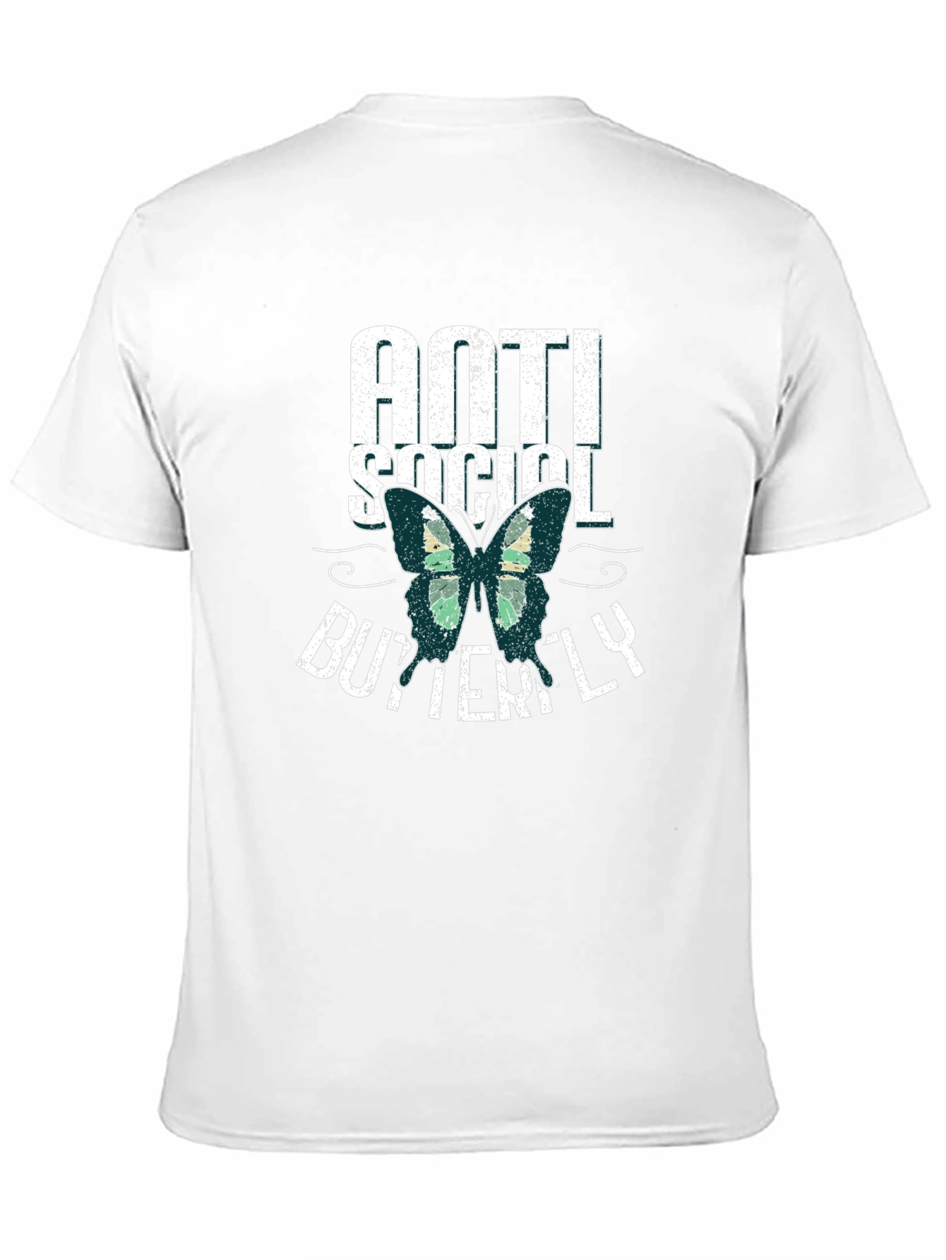 Anti Social Butterfly Graphic T-Shirt
