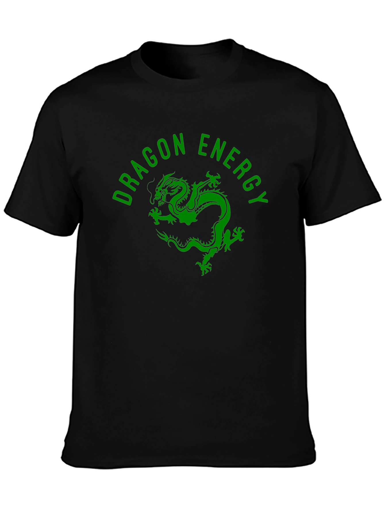 Dragon Energy Graphic Tee - Black Cotton Blend
