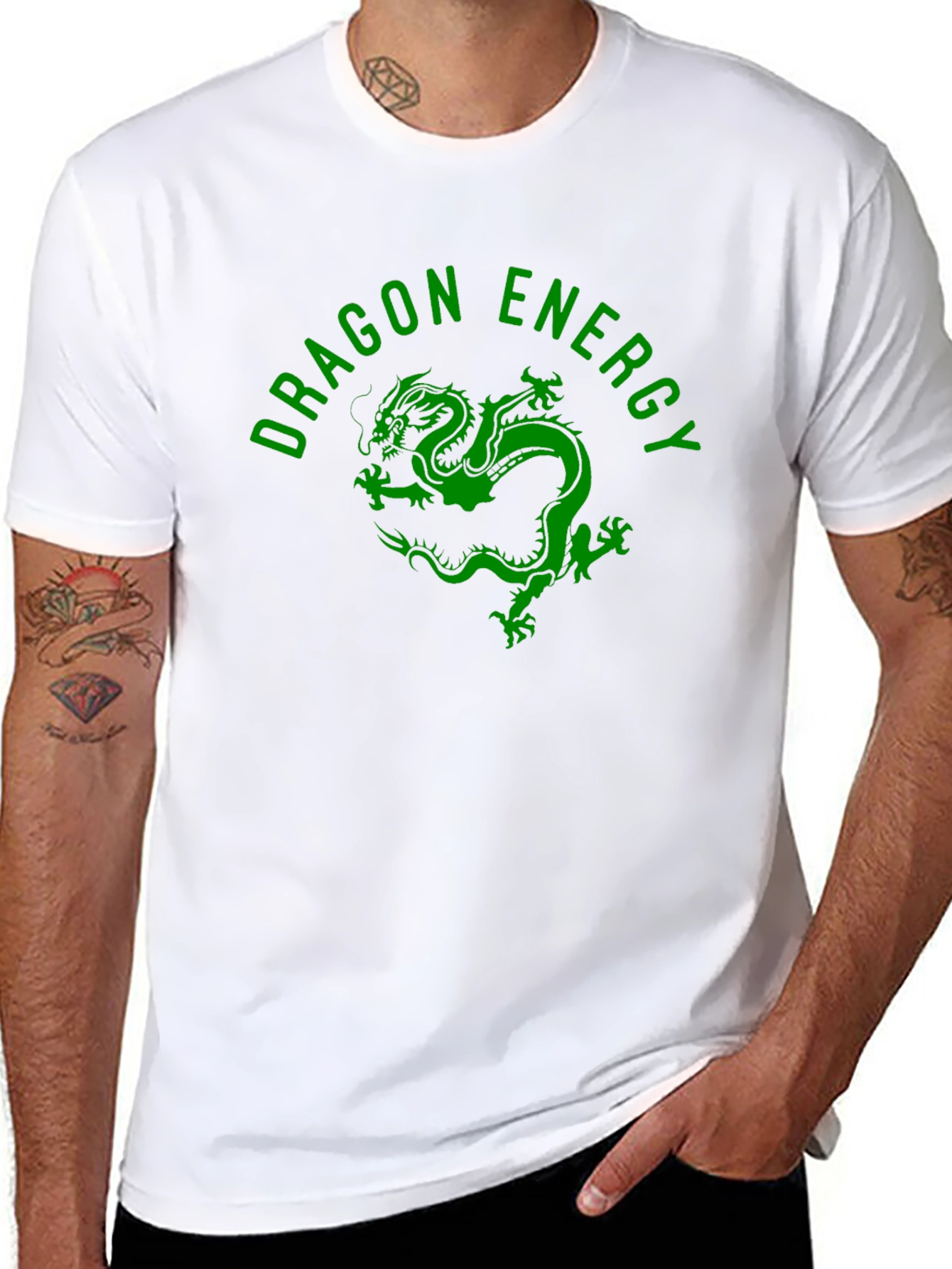 Dragon Energy Graphic Tee - Black Cotton Blend