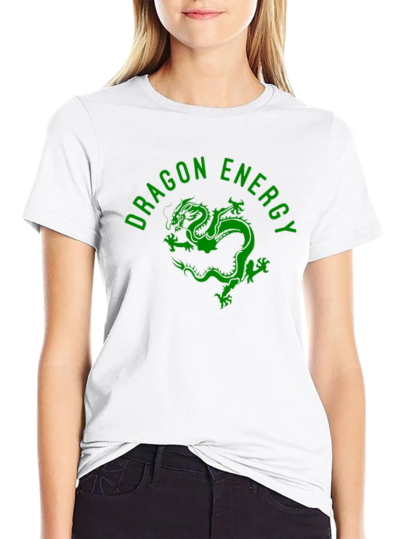 Dragon Energy Graphic Tee - Black Cotton Blend