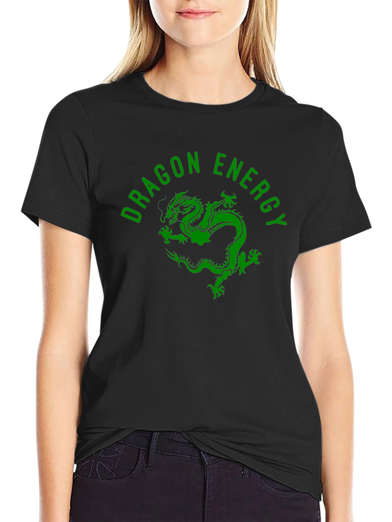 Dragon Energy Graphic Tee - Black Cotton Blend