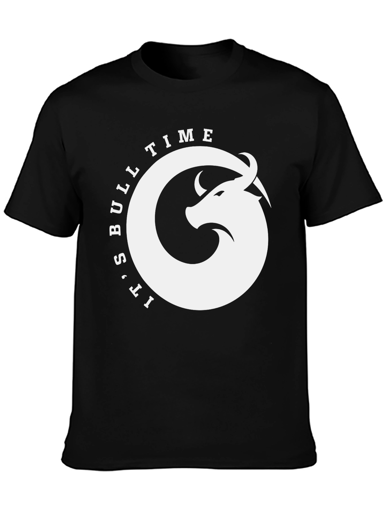 Bull Time Black Graphic Tee