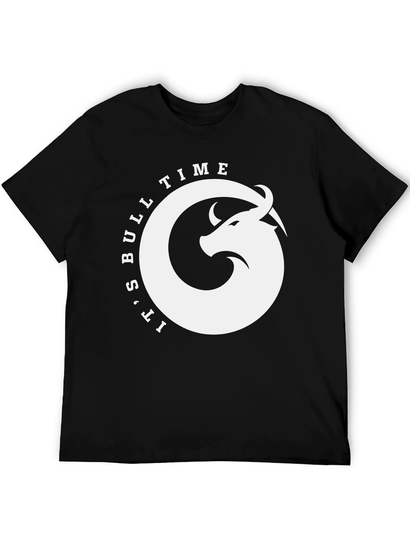 Bull Time Black Graphic Tee