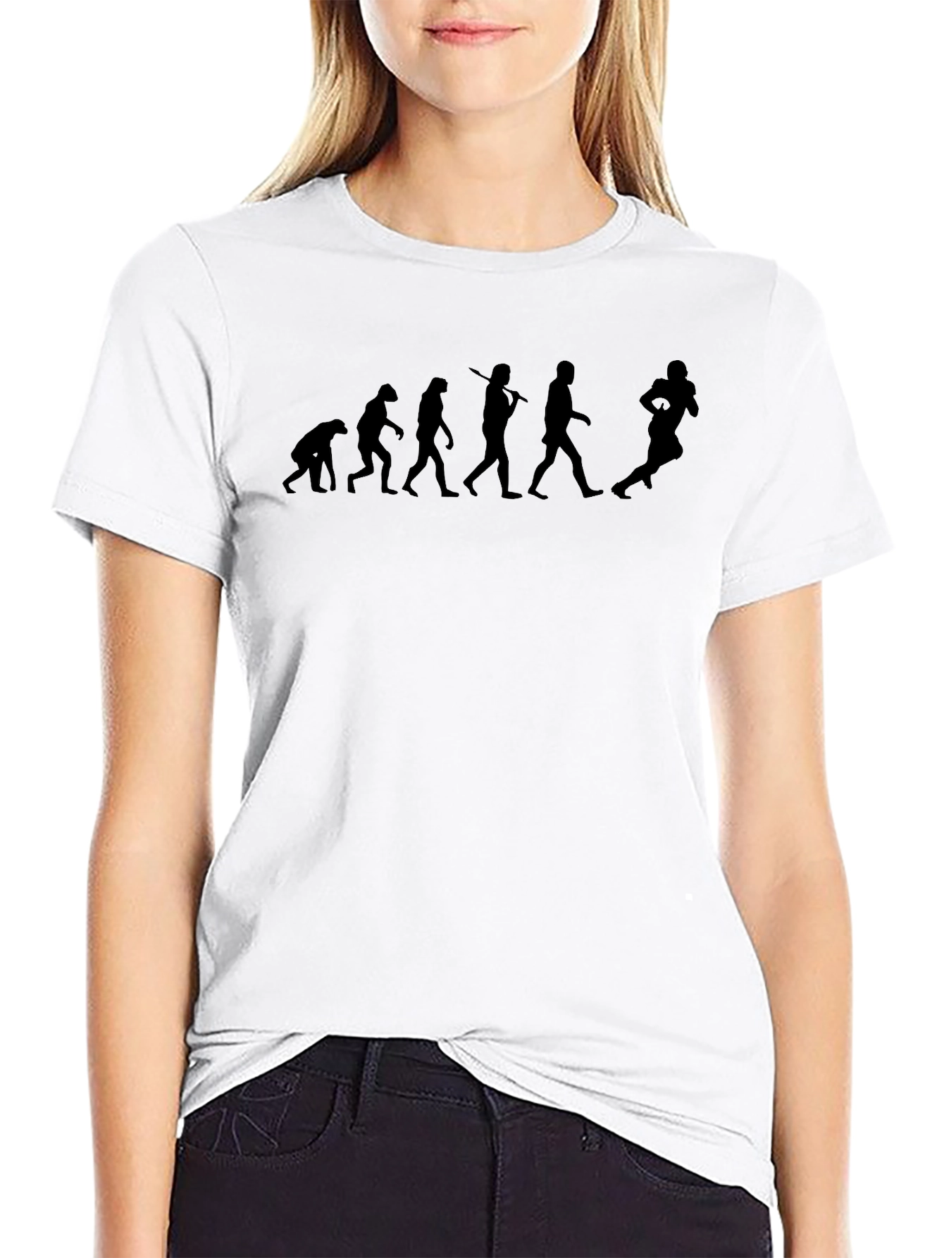 Evolution of Football Black T-Shirt