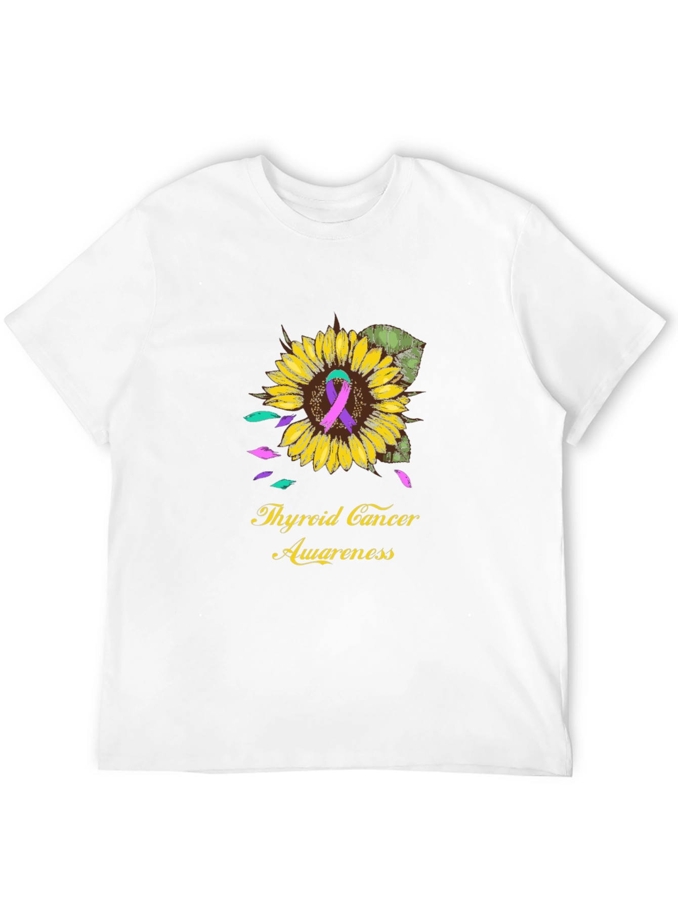 Thyroid Cancer Awareness Sunflower Tee