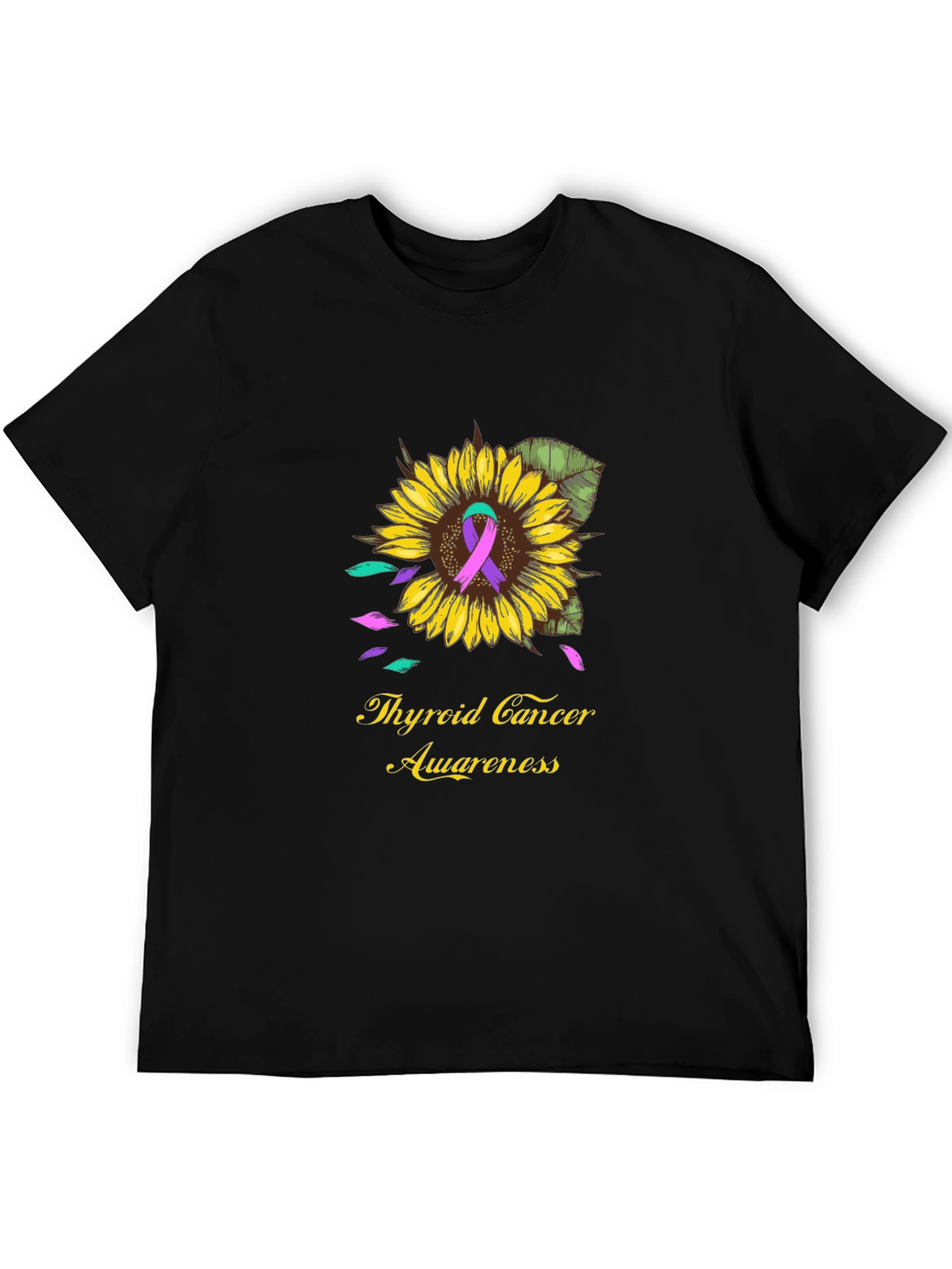 Thyroid Cancer Awareness Sunflower Tee
