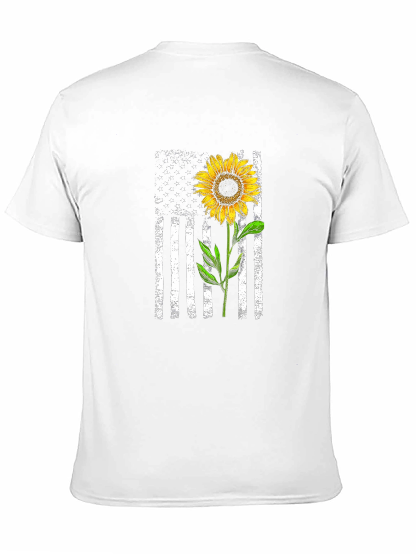 Sunflower American Flag Graphic Tee