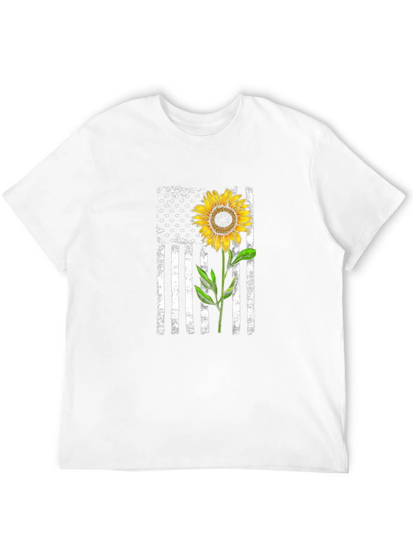 Sunflower American Flag Graphic Tee