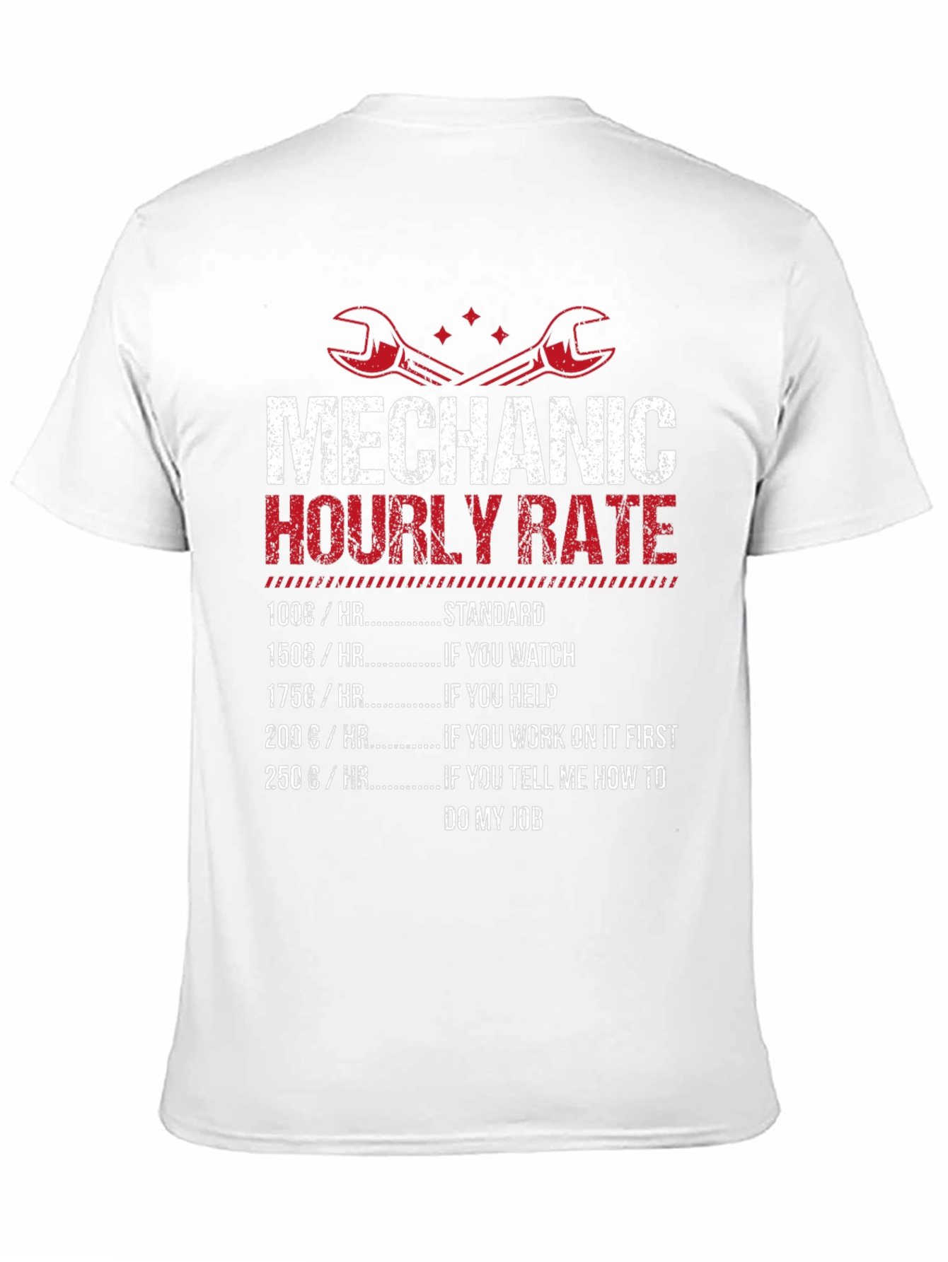 Mechanic Hourly Rate Black T-Shirt