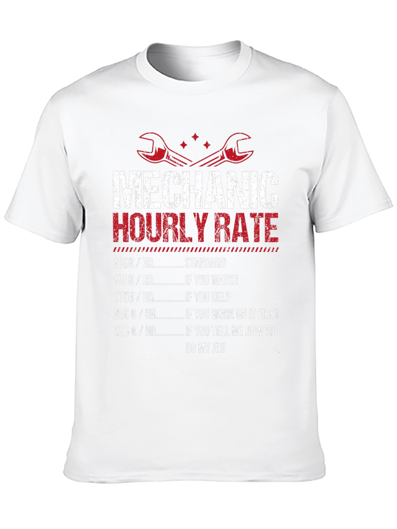 Mechanic Hourly Rate Black T-Shirt
