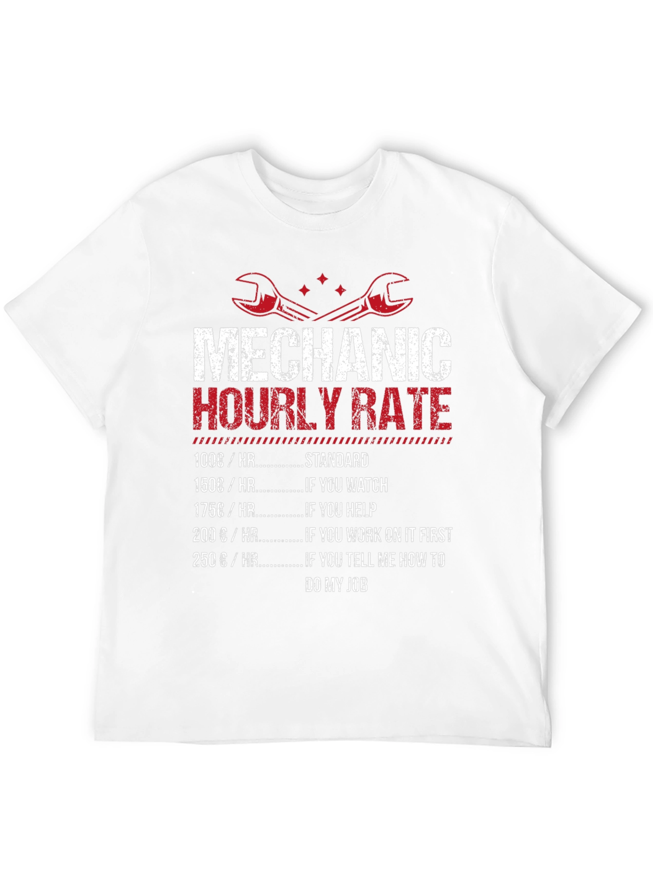Mechanic Hourly Rate Black T-Shirt
