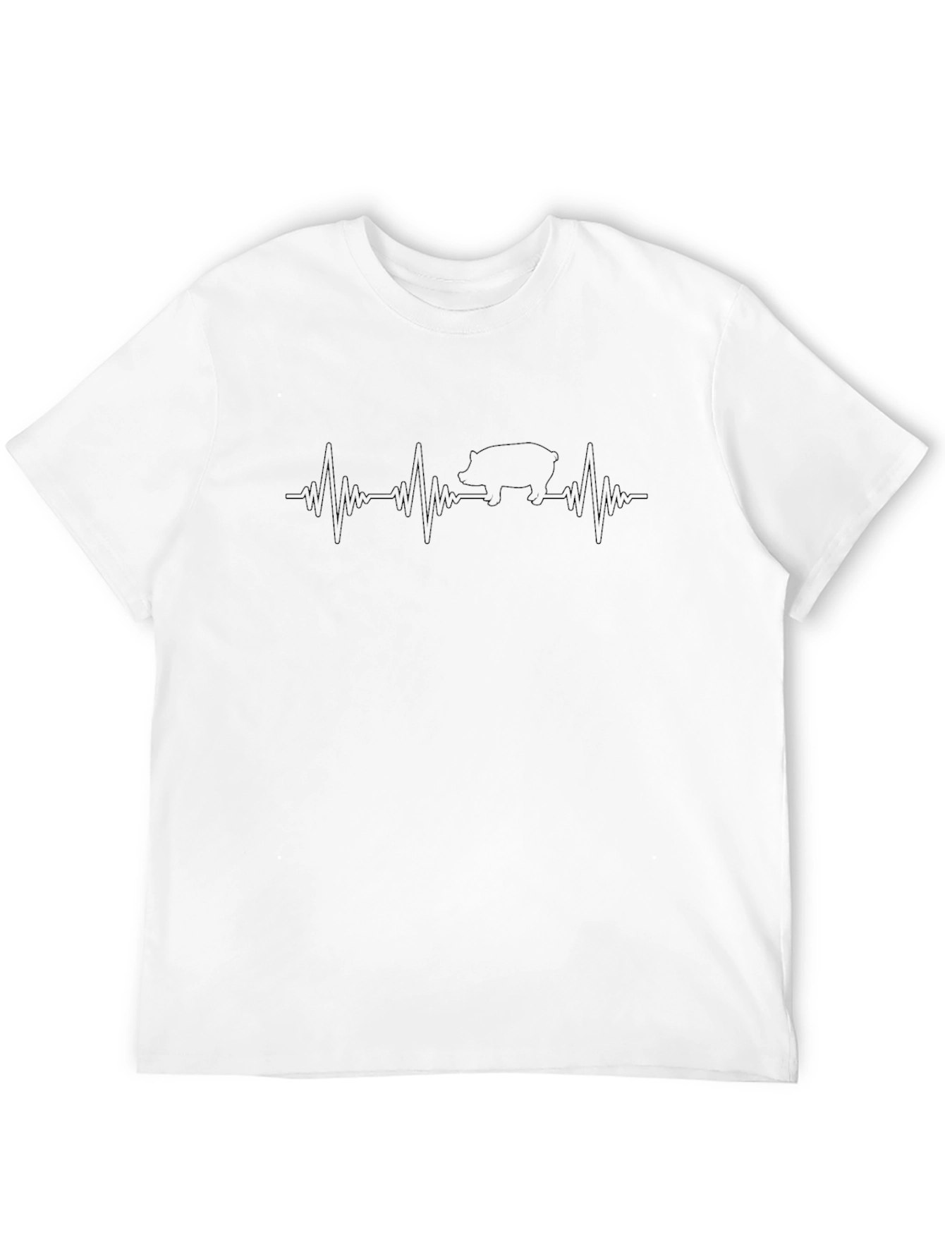 Heartbeat Badger Graphic Tee - Mens Black T-Shirt