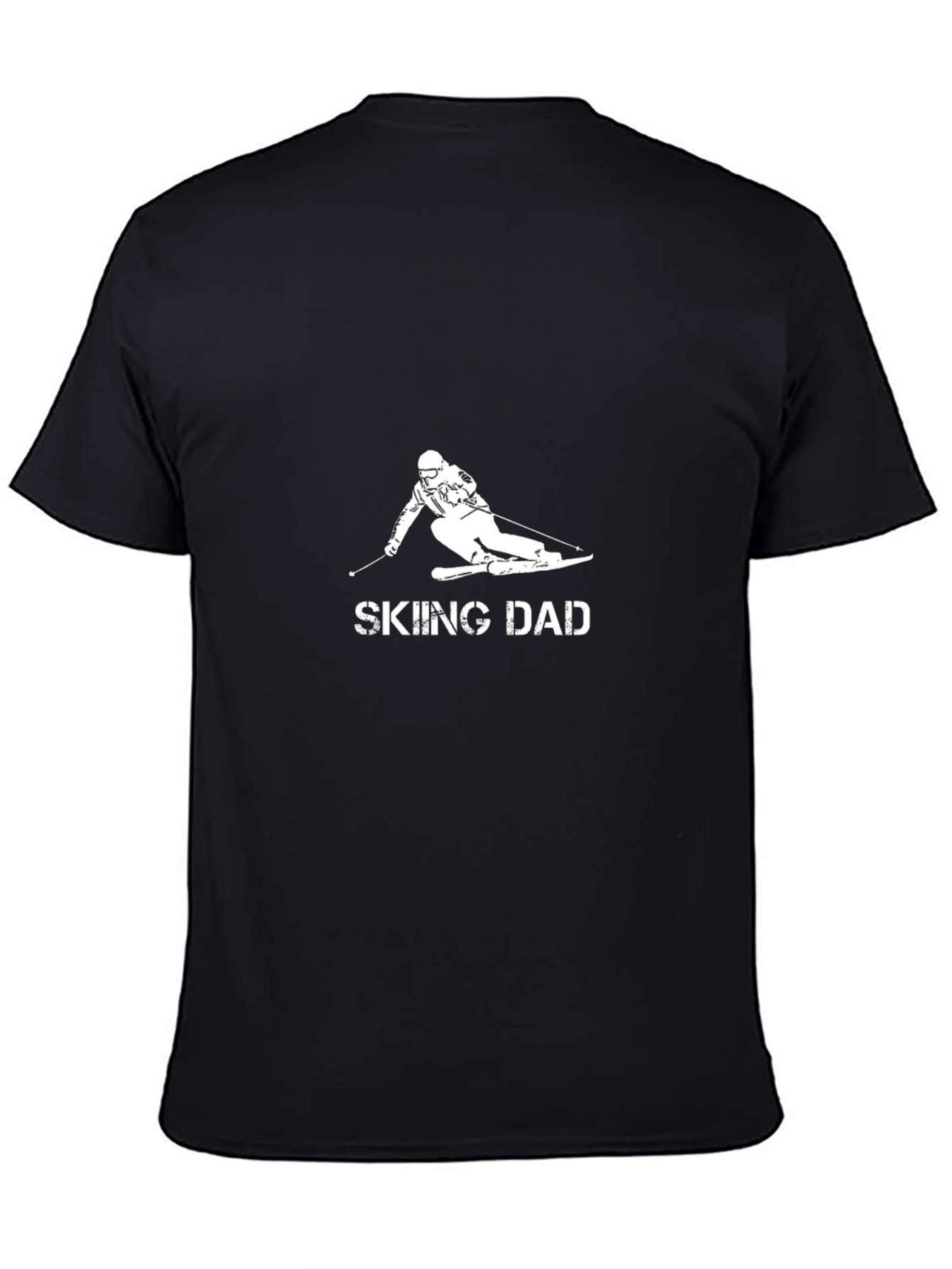 Skiing Dad Black T-Shirt