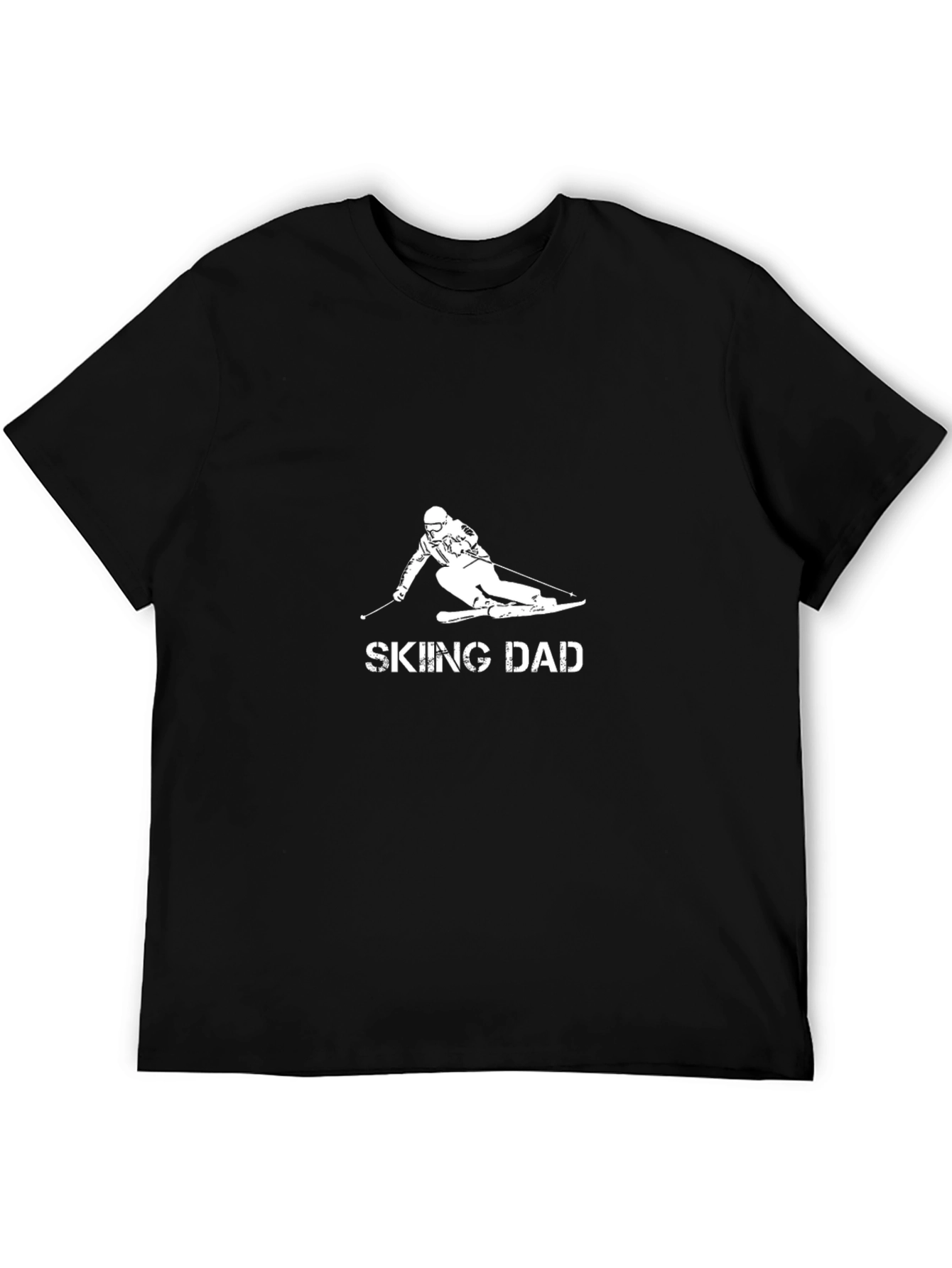 Skiing Dad Black T-Shirt