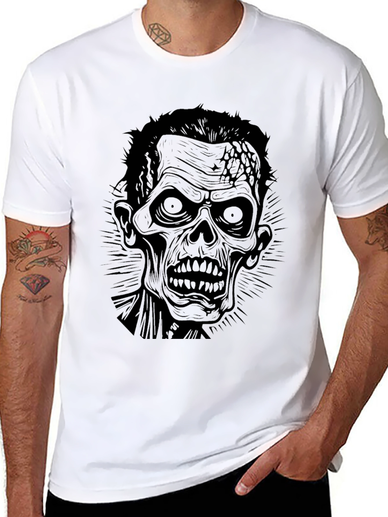 Zombie Graphic Black T-Shirt