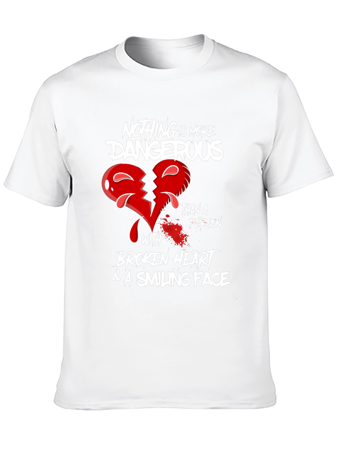 Dangerous Broken Heart Graphic Tee - Mens Black T-Shirt