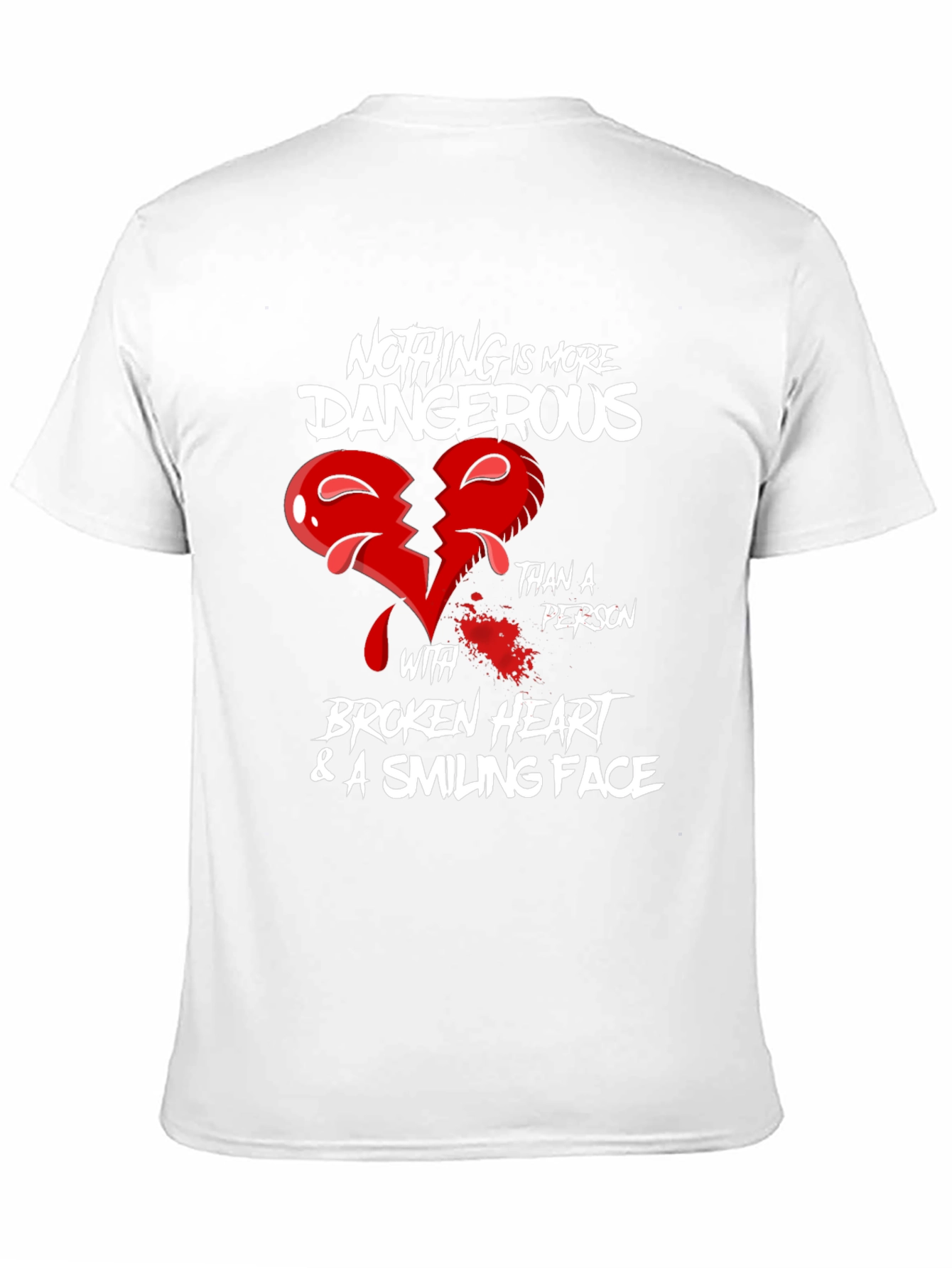 Dangerous Broken Heart Graphic Tee - Mens Black T-Shirt