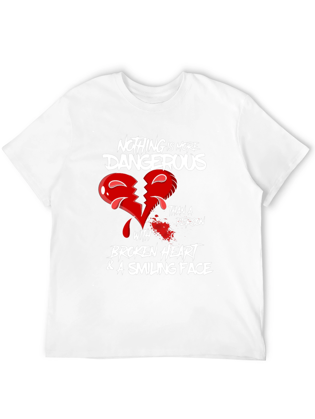 Dangerous Broken Heart Graphic Tee - Mens Black T-Shirt
