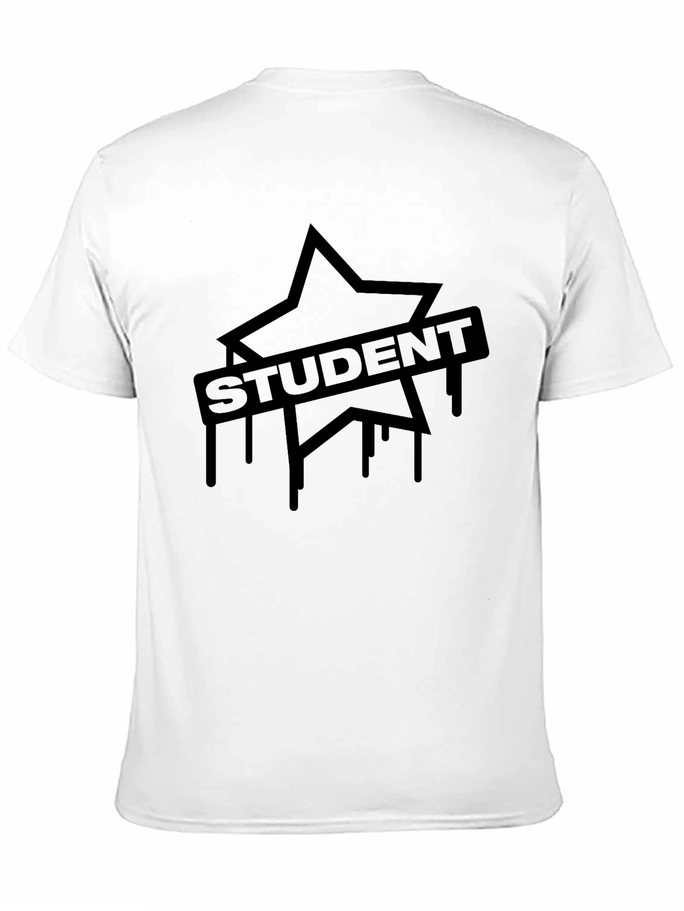 Student Star Graphic Black T-Shirt