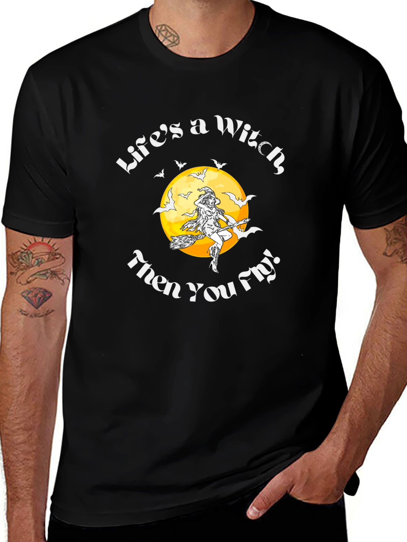 Lifes a Witch Halloween Graphic Tee
