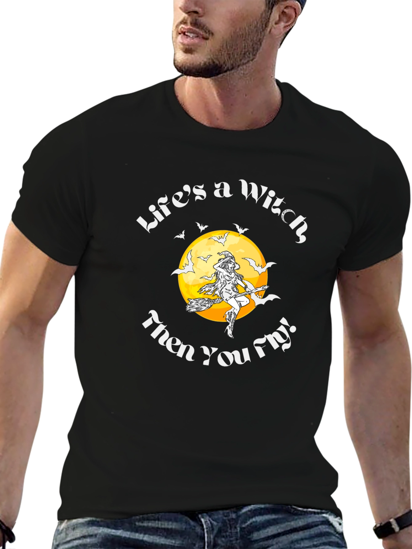 Lifes a Witch Halloween Graphic Tee