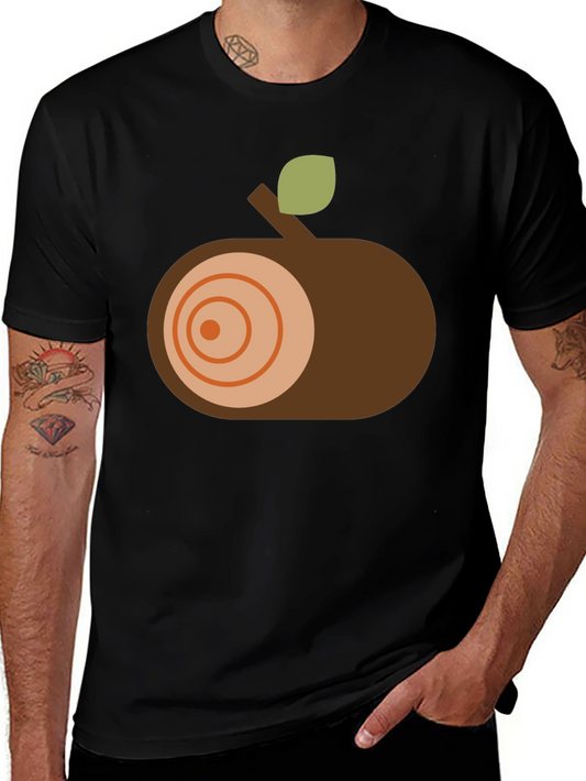 Abstract Log Slice Graphic Tee - Black