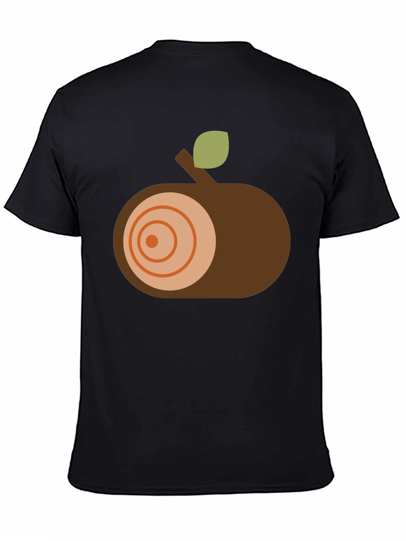 Abstract Log Slice Graphic Tee - Black