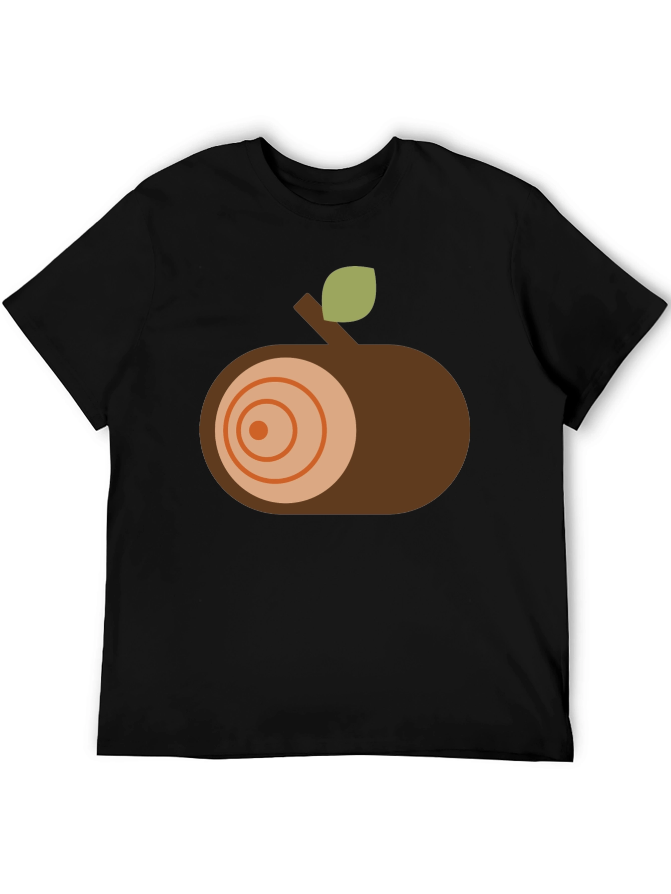 Abstract Log Slice Graphic Tee - Black
