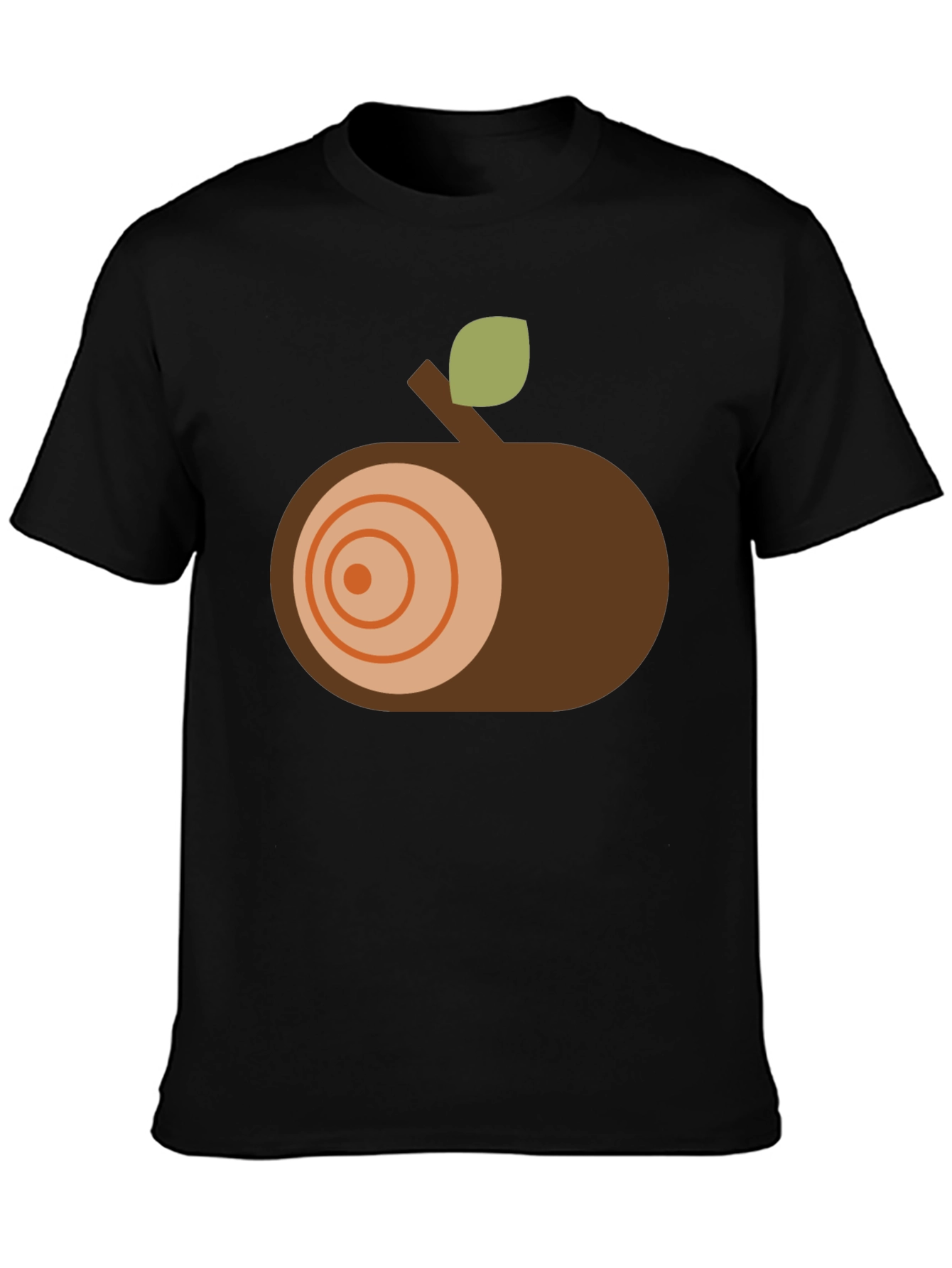 Abstract Log Slice Graphic Tee - Black