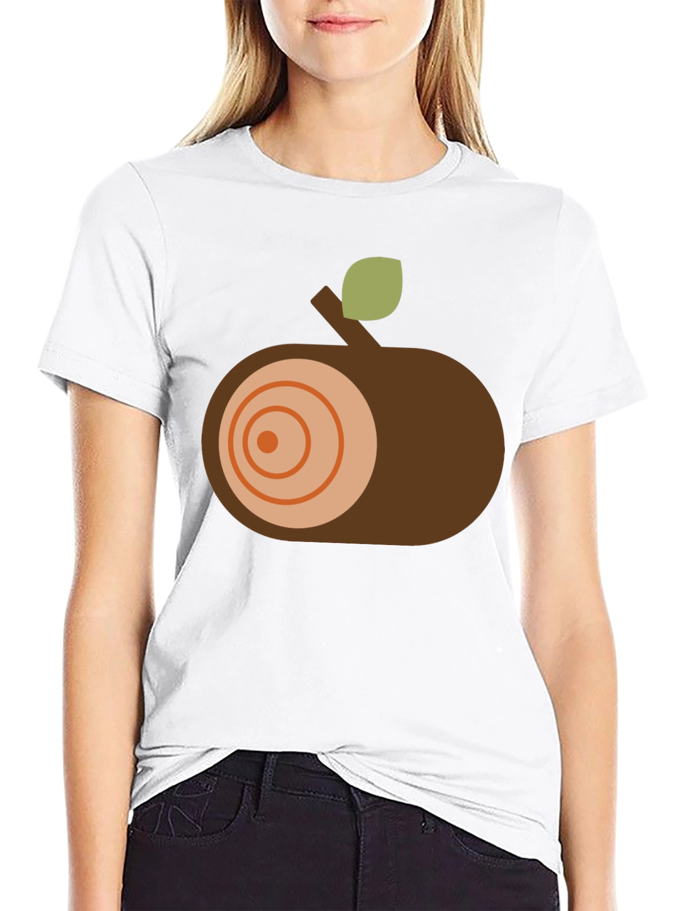 Abstract Log Slice Graphic Tee - Black