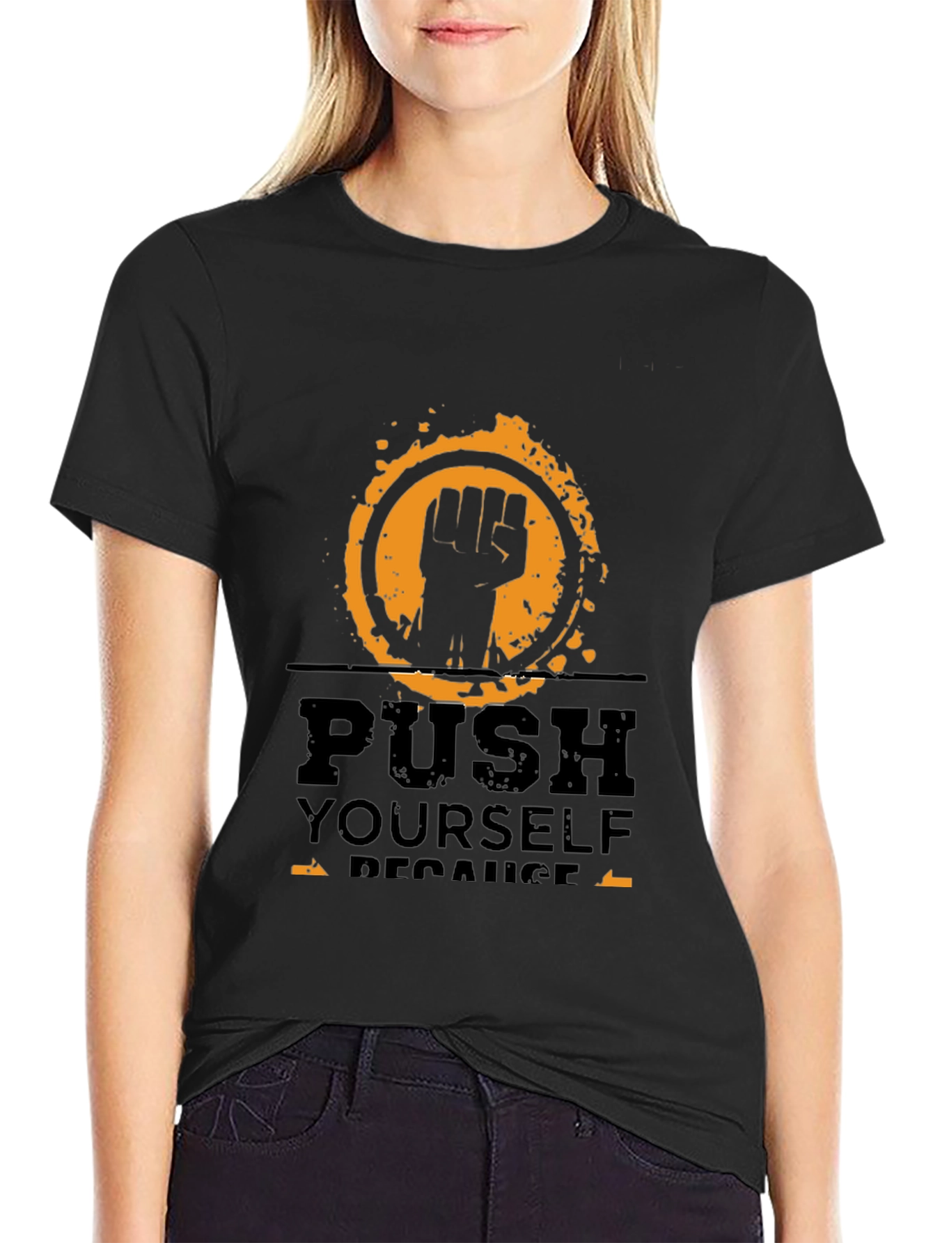 Motivational Graphic Tee - Push Yourself