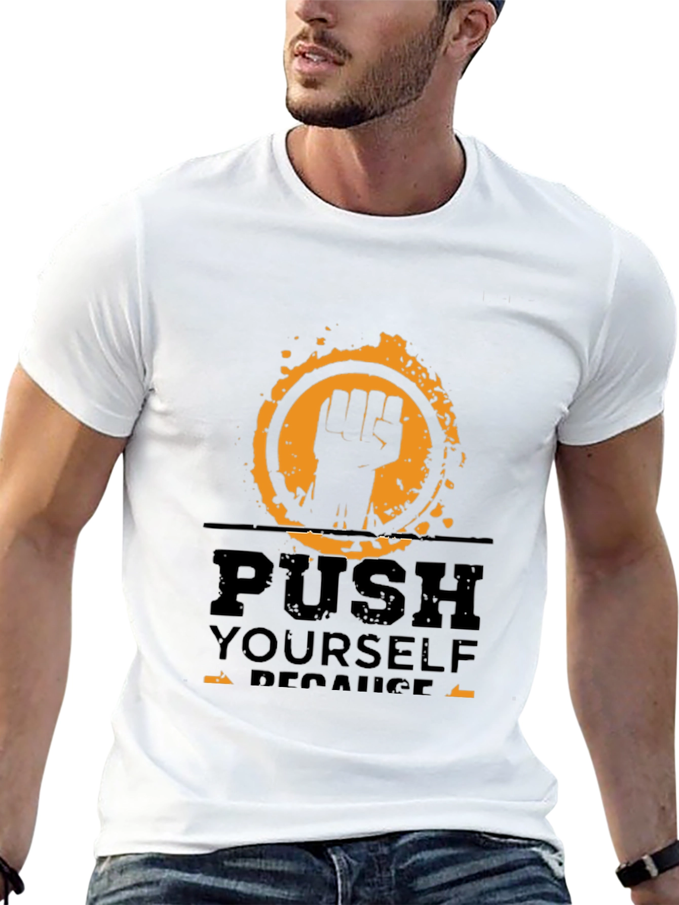 Motivational Graphic Tee - Push Yourself